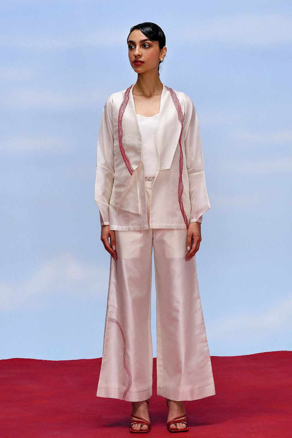 WAVE JACKET SET - IVORY