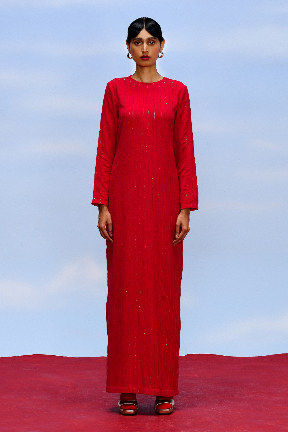 CRIMSON COCKTAIL DRESS