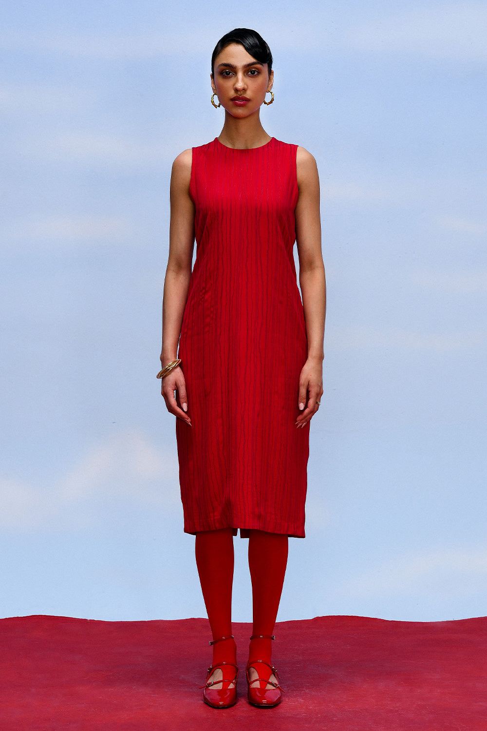 HARMONY DRESS - CRIMSON