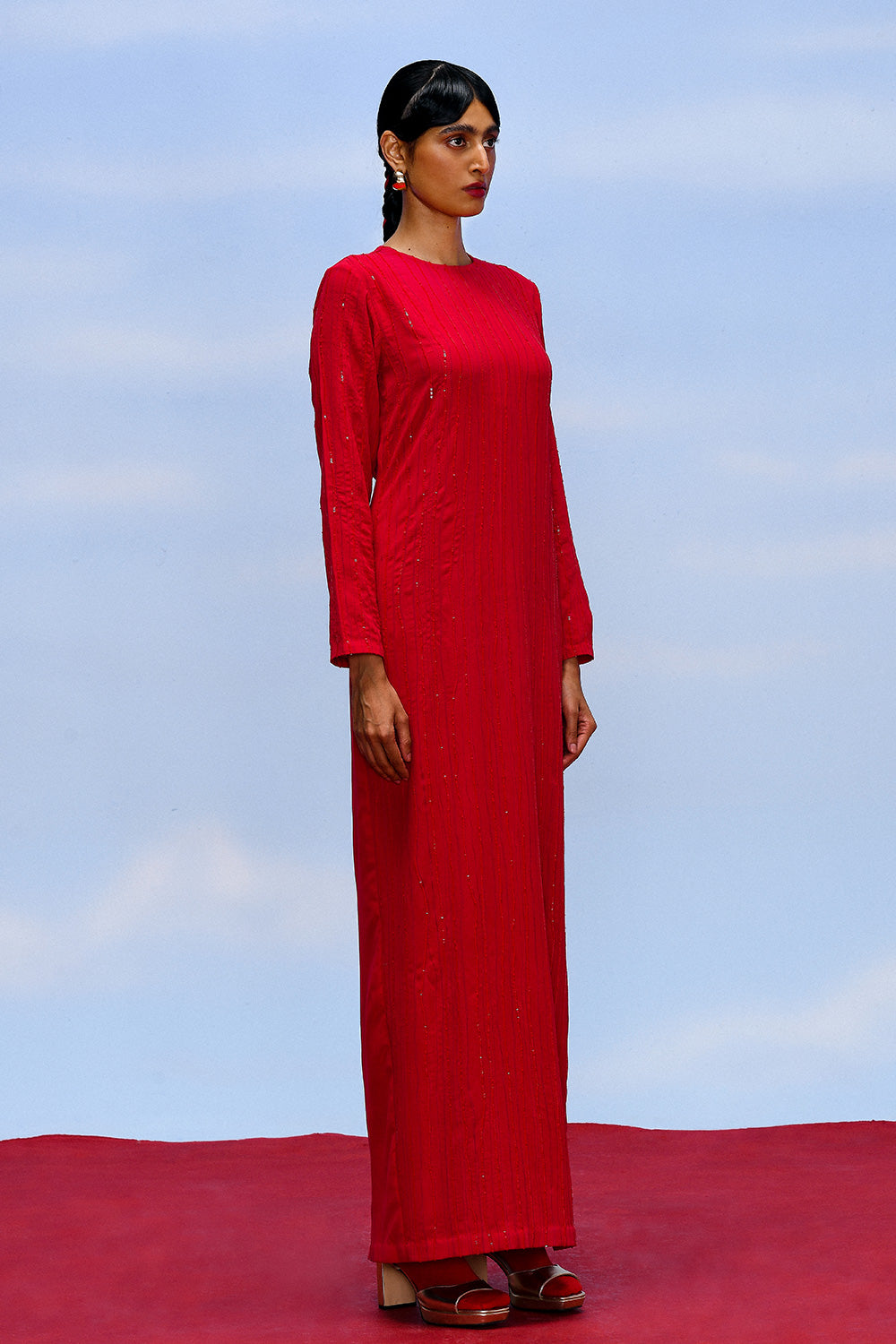 CRIMSON COCKTAIL DRESS