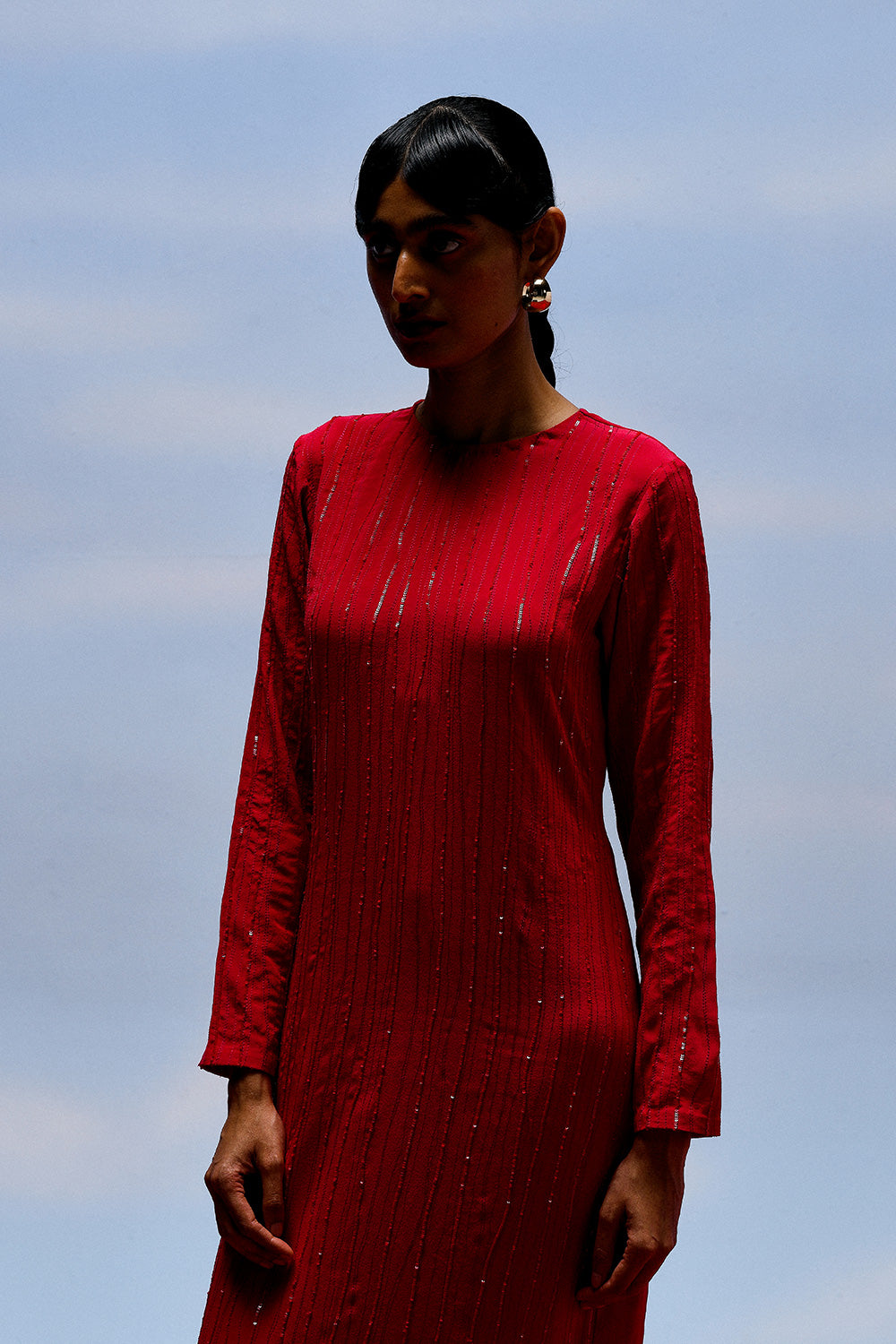 CRIMSON COCKTAIL DRESS