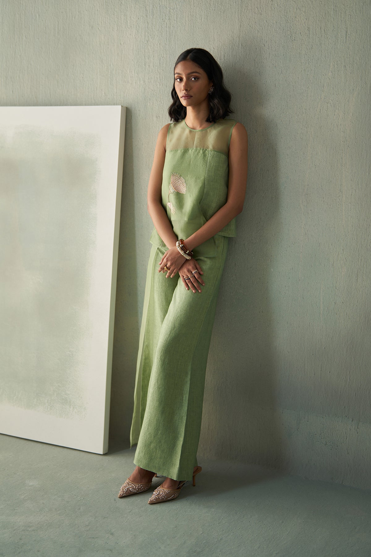 Desert Green Linen Co-Ords