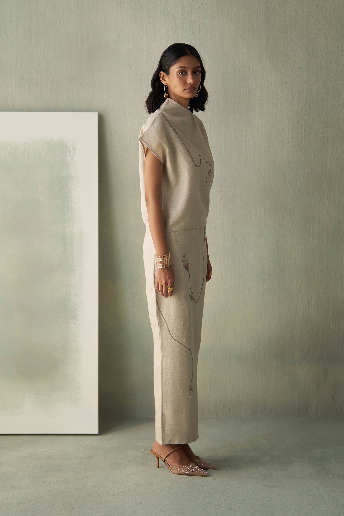 Desert Bloom Linen Skirt