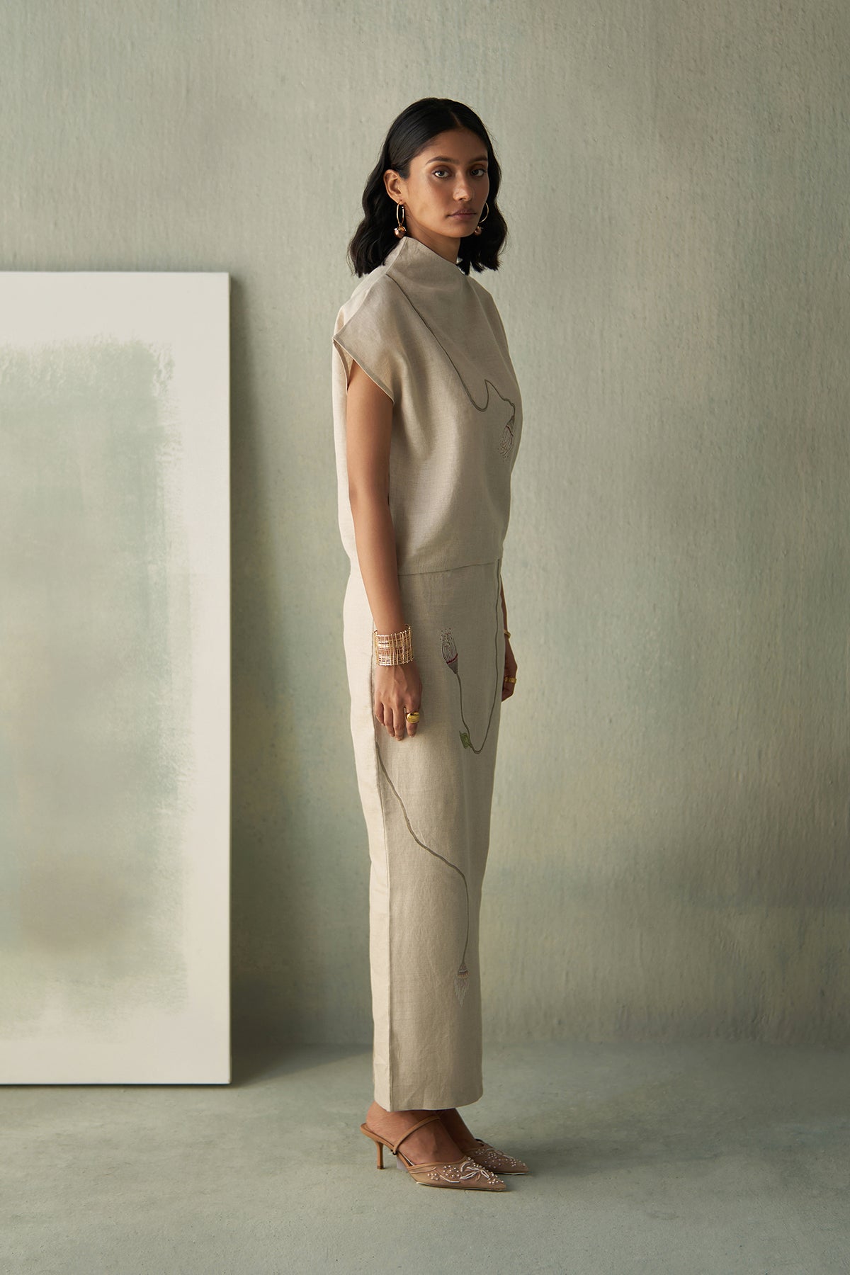 Desert Bloom Linen Top