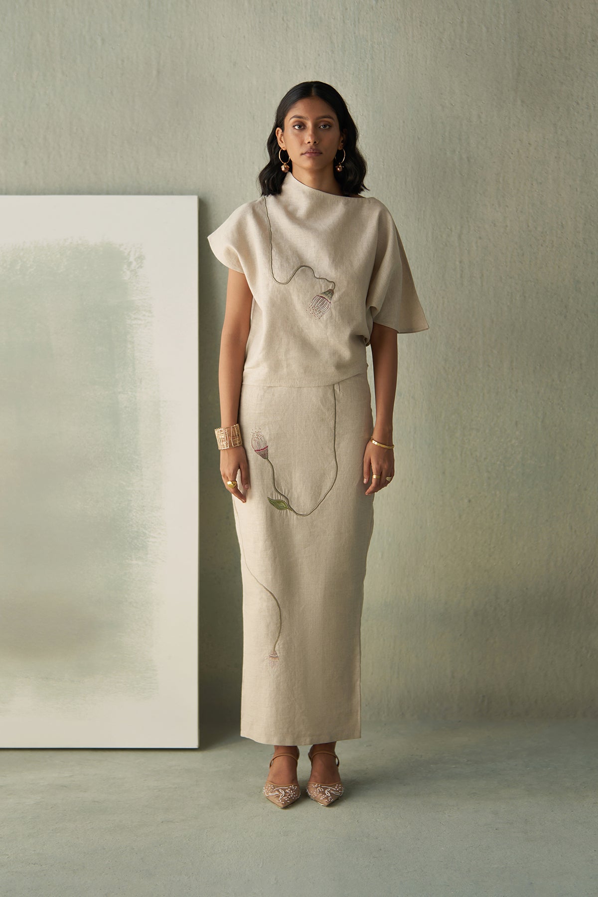 Desert Bloom Linen Top