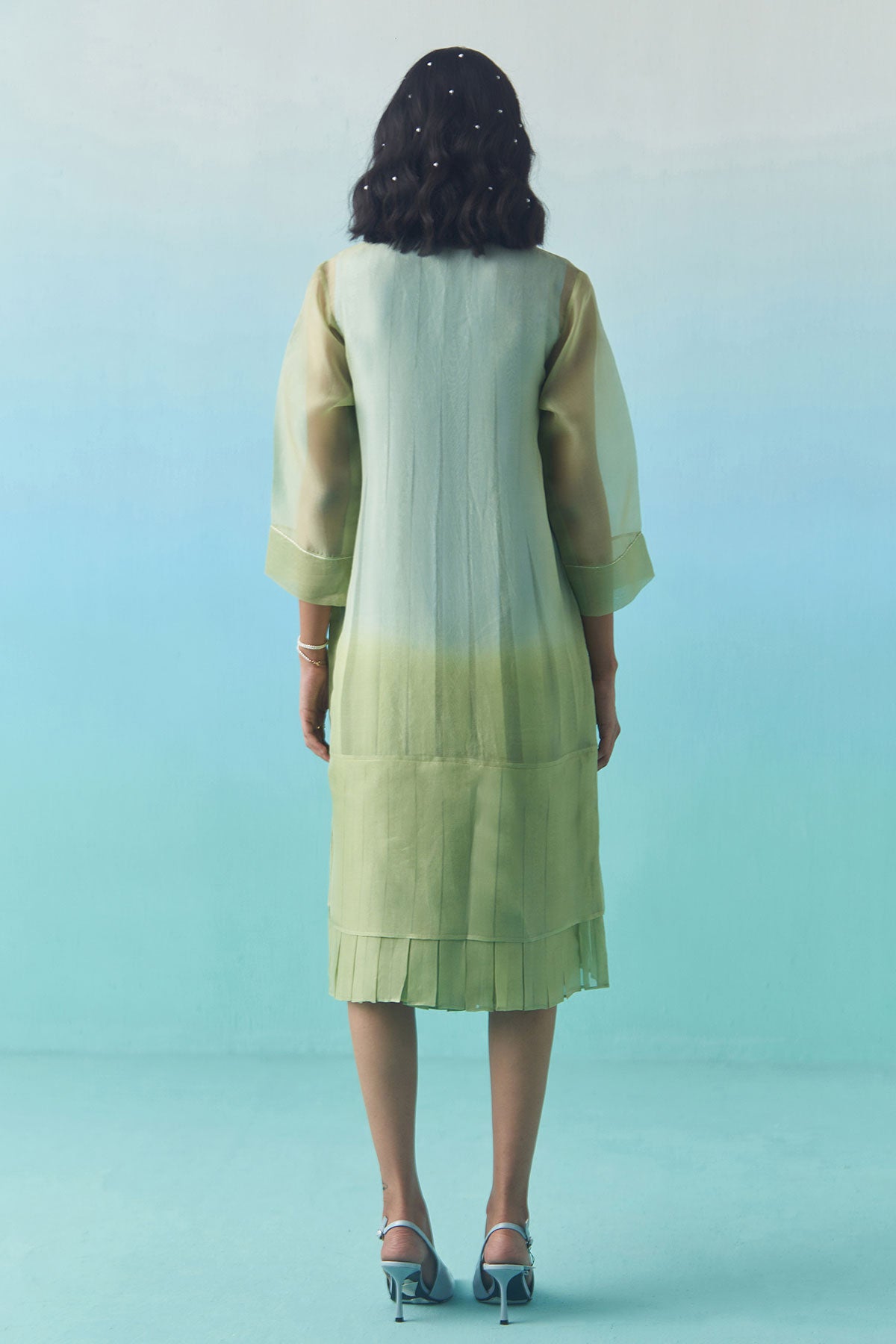 Blossom & Bud Panelled Overlay- Green