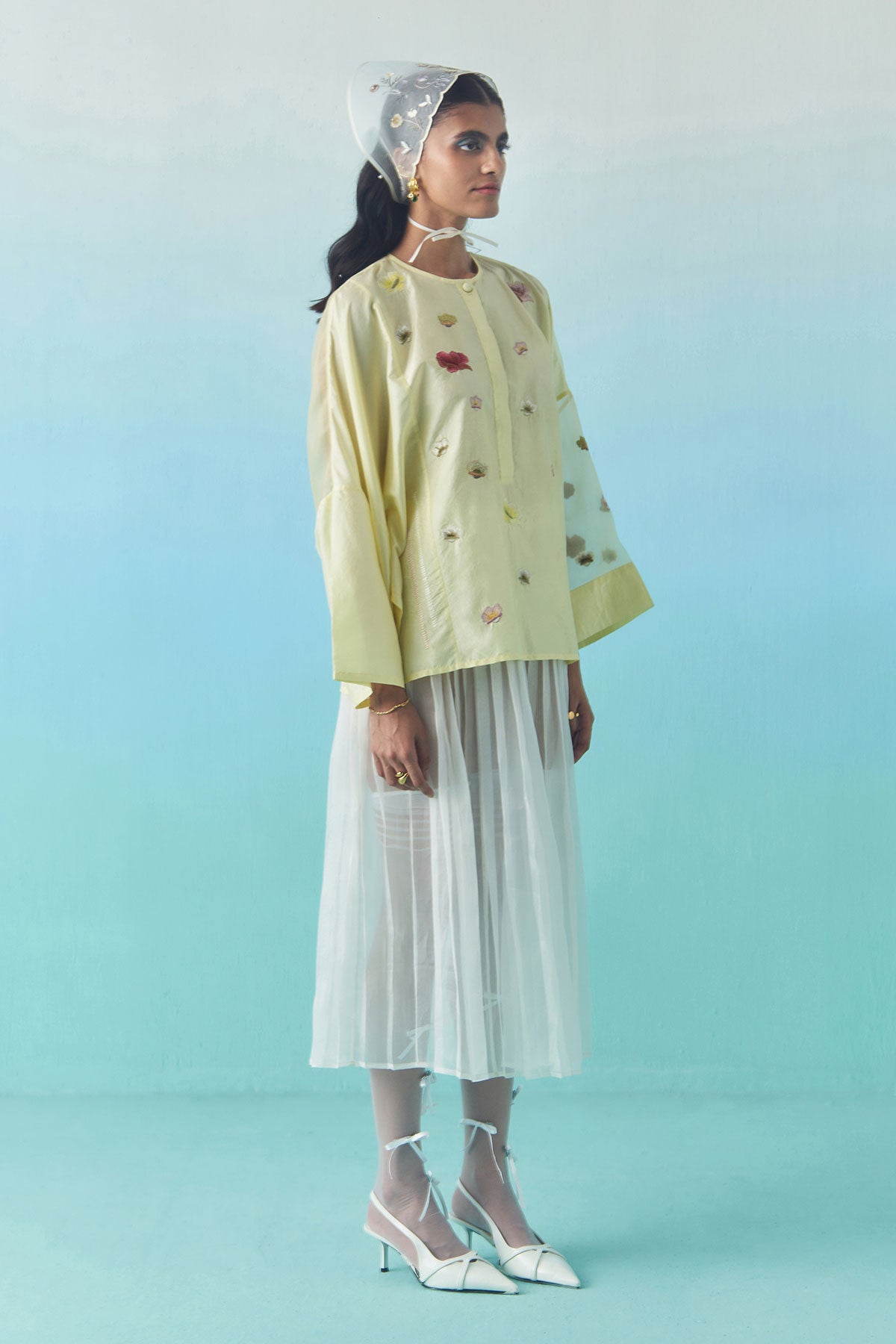 Lemon Poppy Flower Top