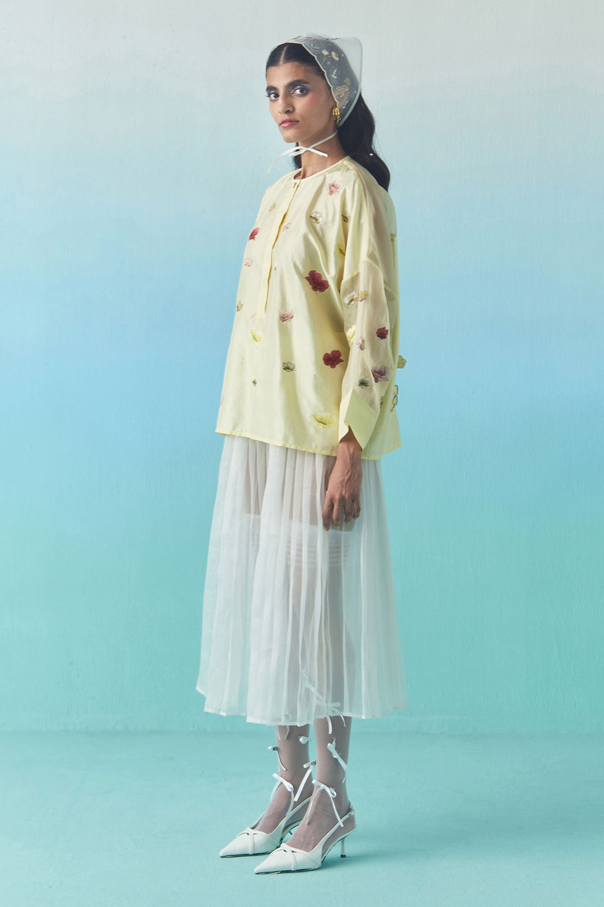 Lemon Poppy Flower Top