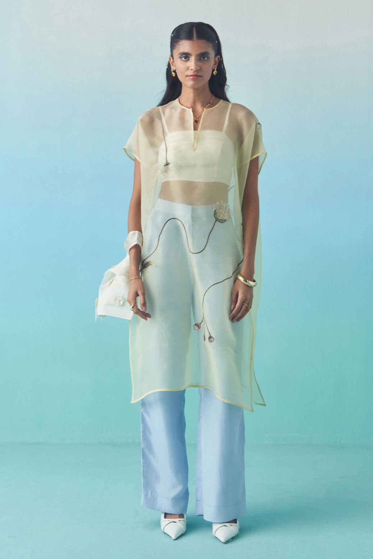 Cocoon Sheer Overlay-Butter Yellow