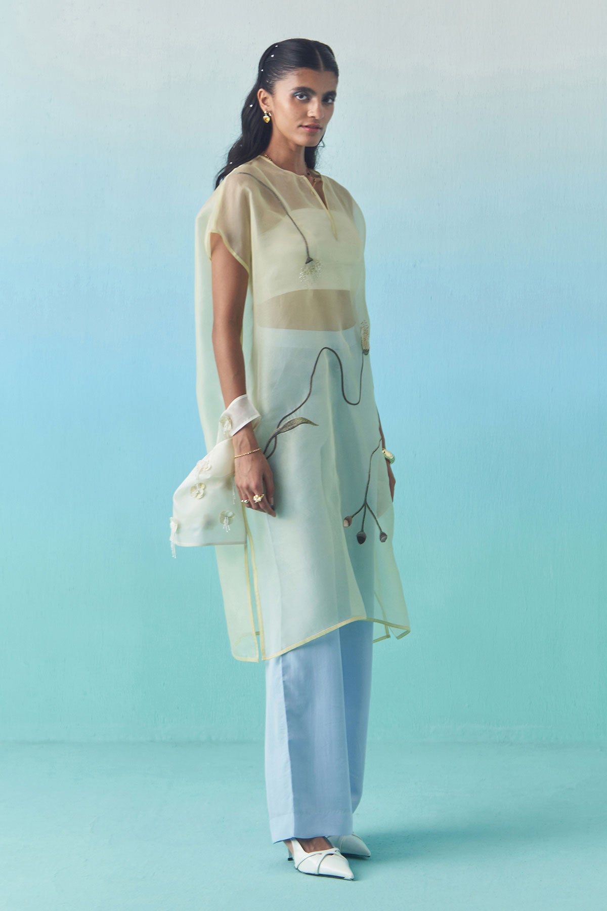 Cocoon Sheer Overlay-Butter Yellow