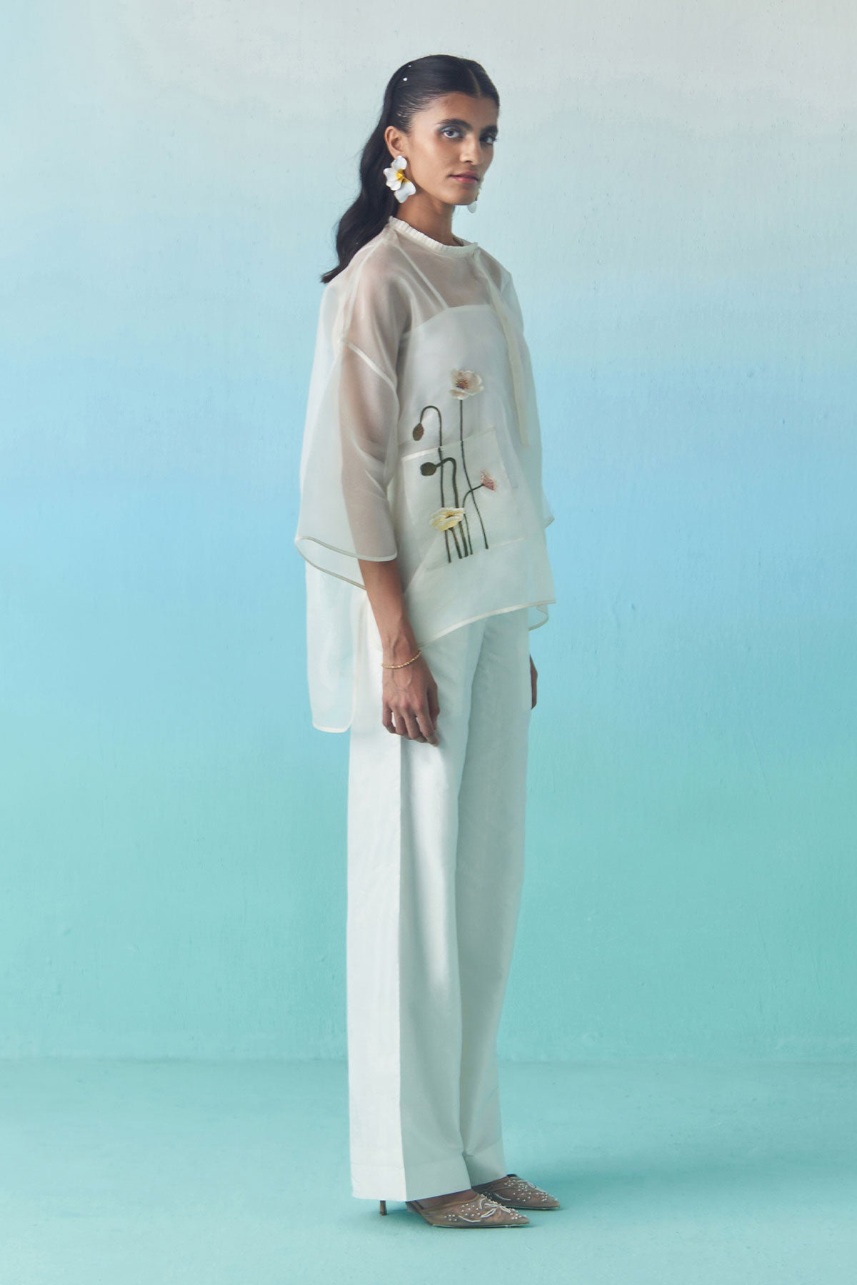 Sheer Summer Bloom Top