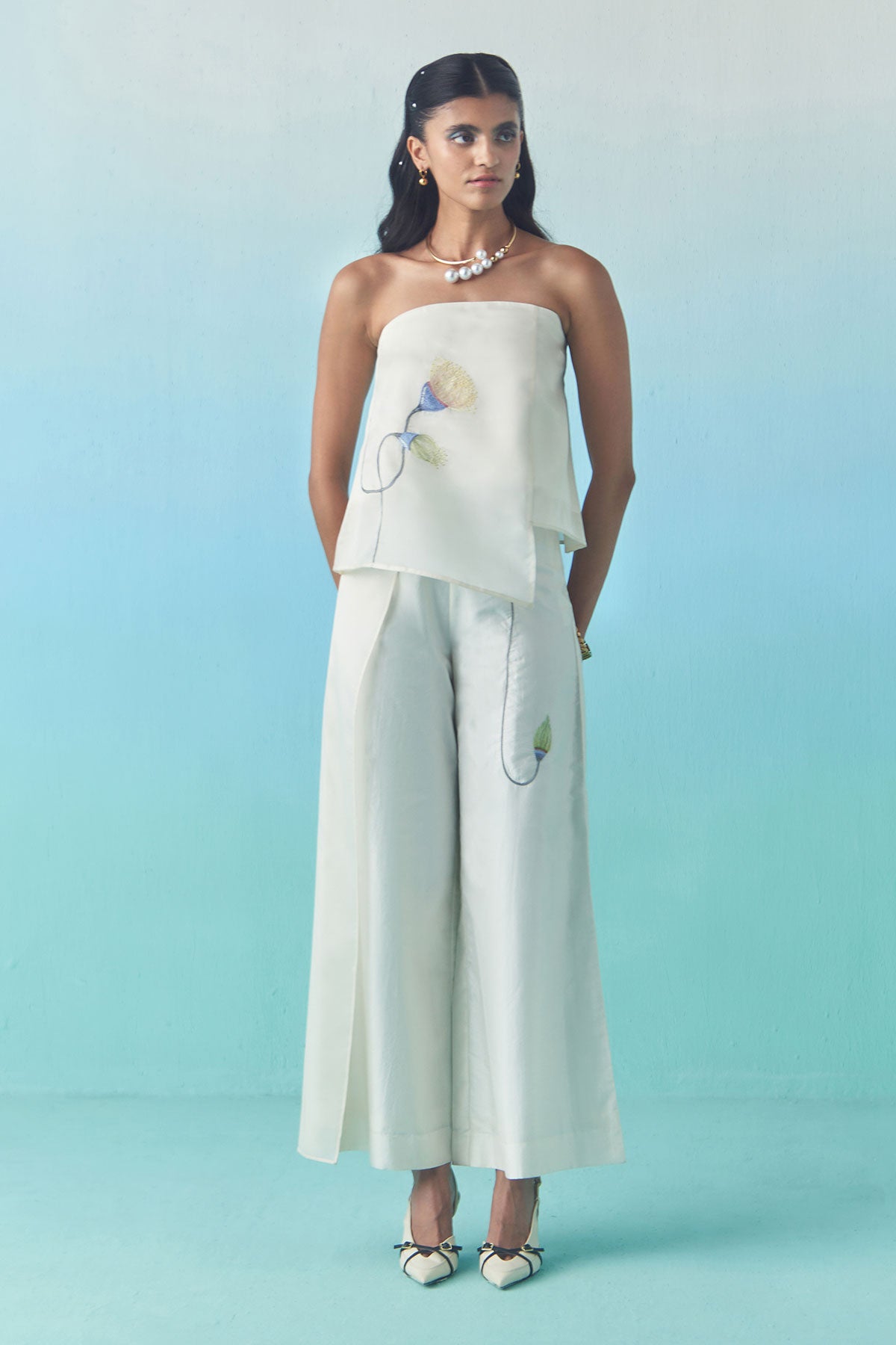 Bloom Tube Top And Trousers Set