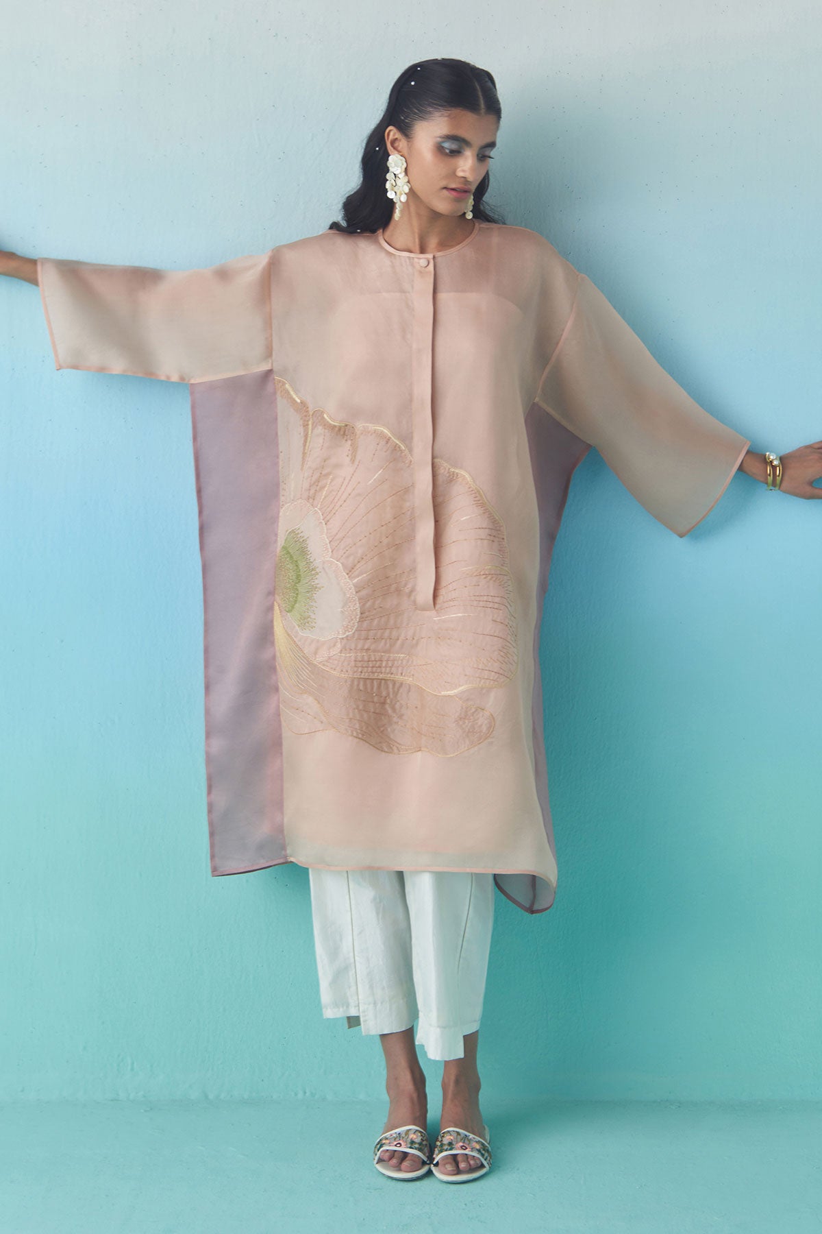 Beaded Trousers- Ivory