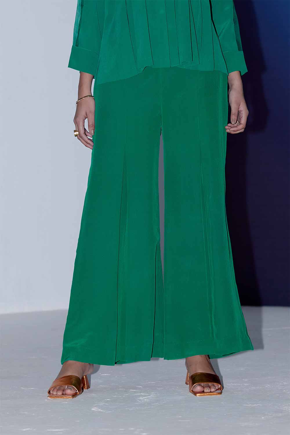 Box Pleat Coords - Emerald Green