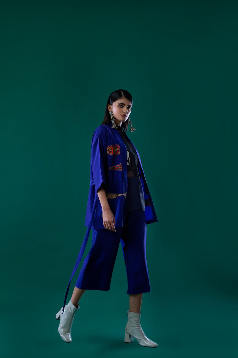 Purple Silk Culottes