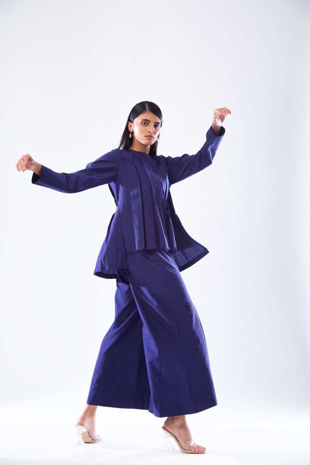 Violet Box-Pleat Co-Ords