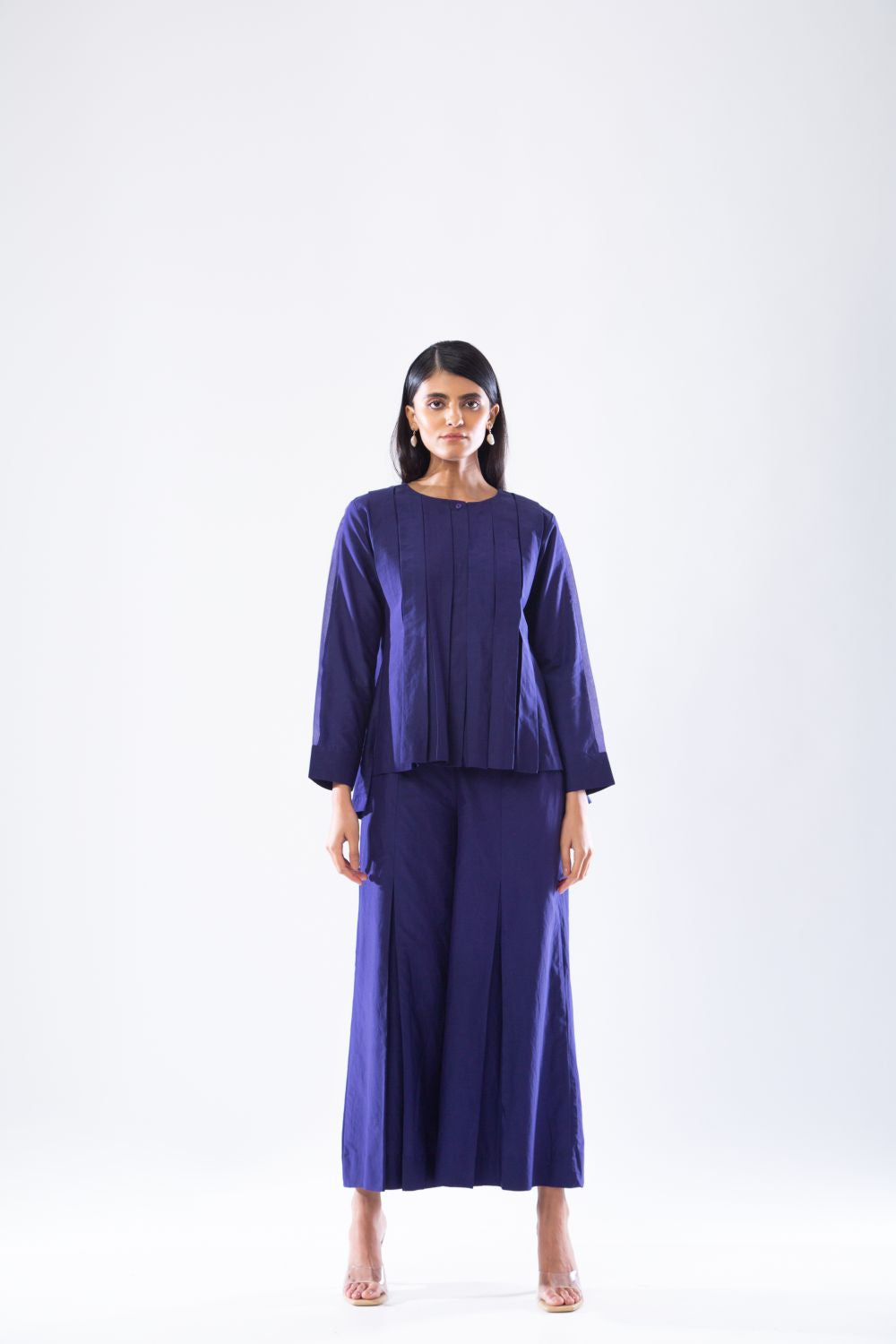 Violet Box-Pleat Co-Ords