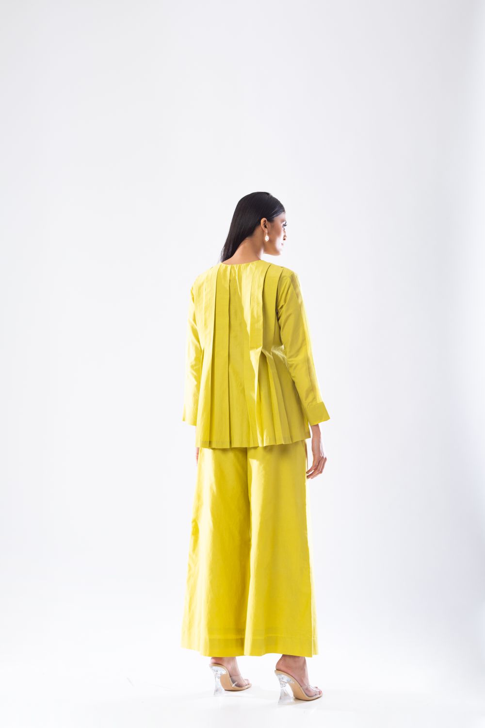 Lime Green Box-Pleat Co-Ords