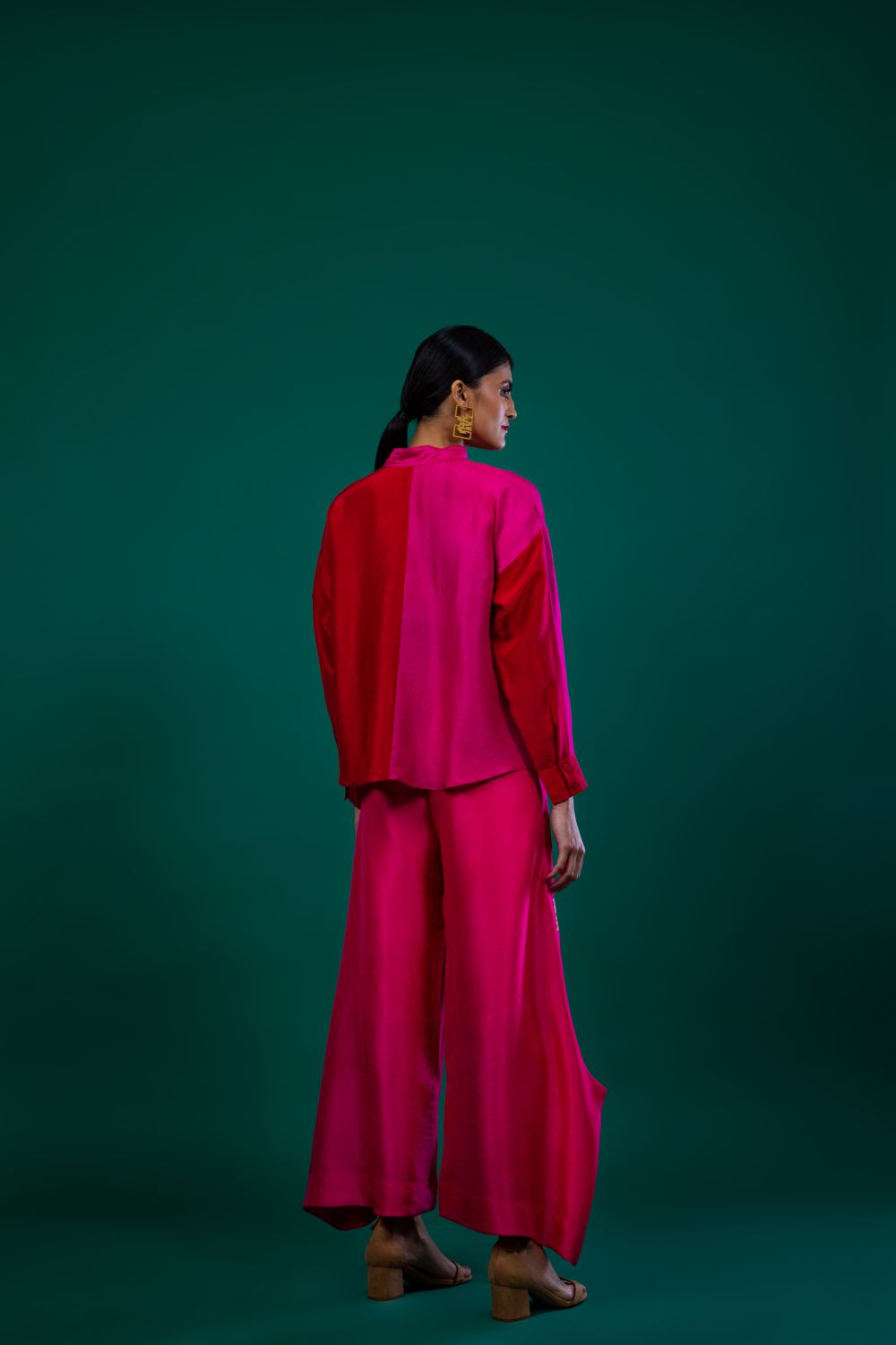 Dual Tone Silk Shirt