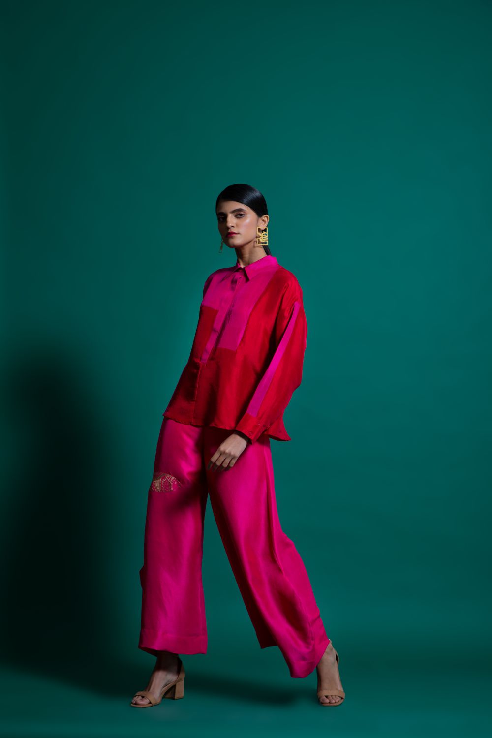 Dual Tone Silk Shirt