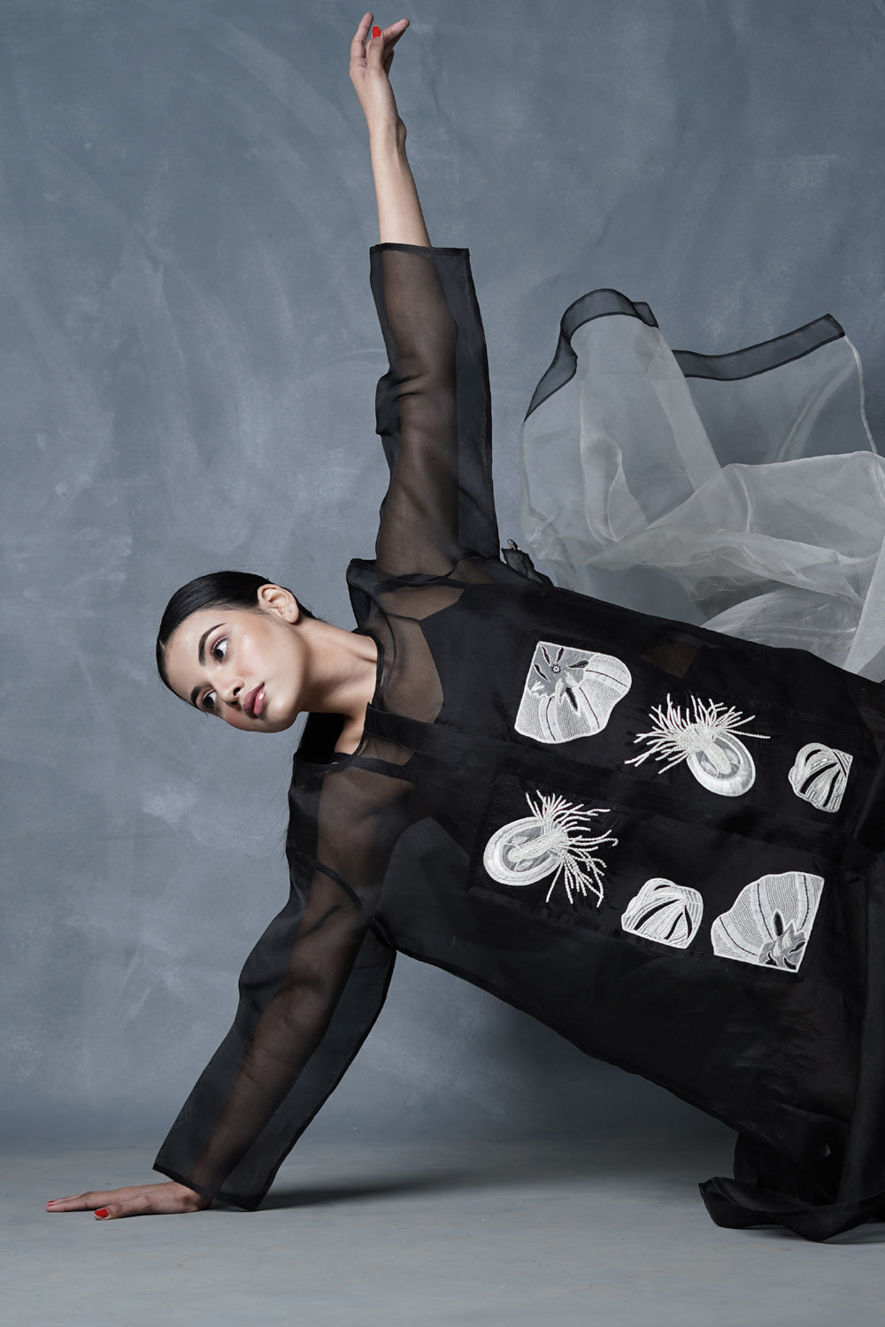 Marine Kurta Set- Black