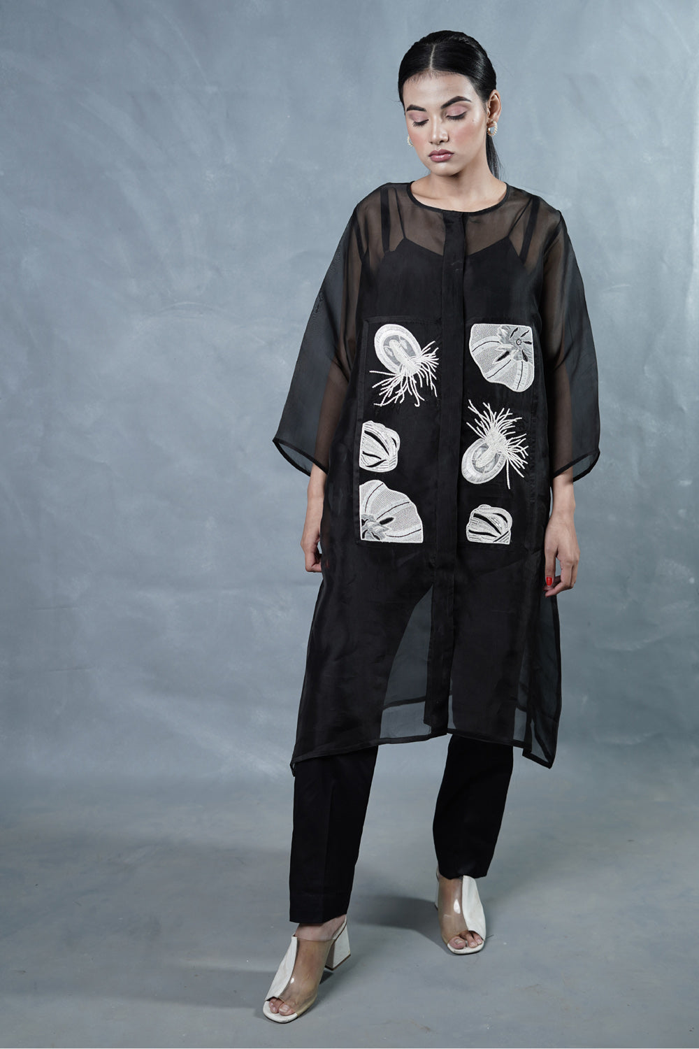 Marine Kurta Set- Black