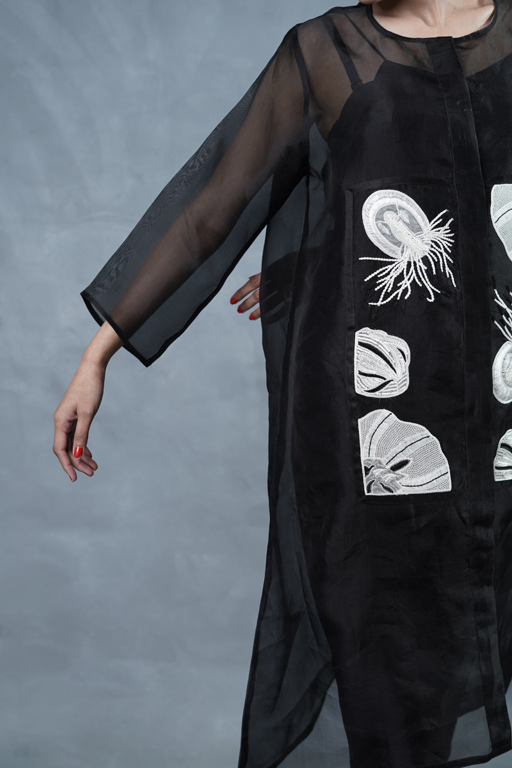 Marine Kurta Set- Black