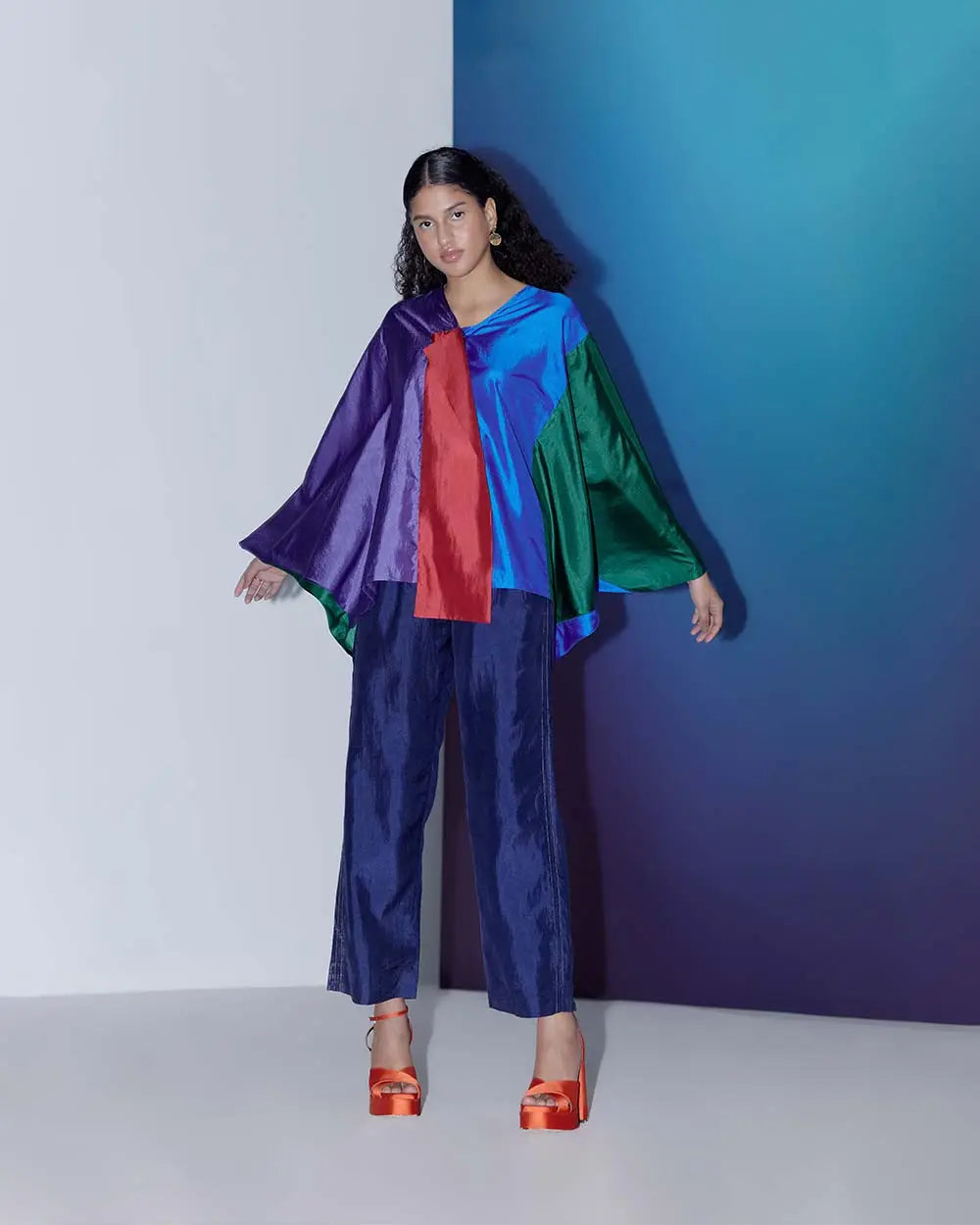 Dawn Color Block Cape