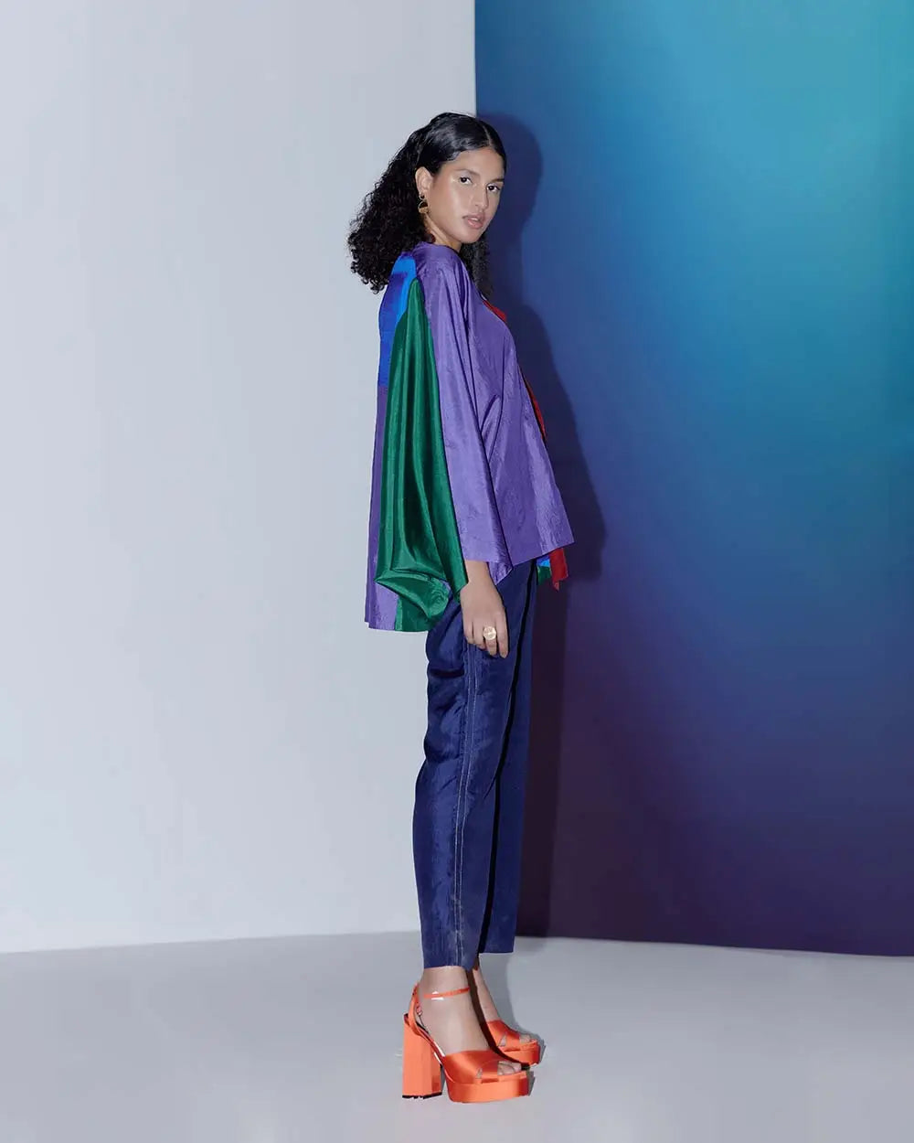 Dawn Color Block Cape