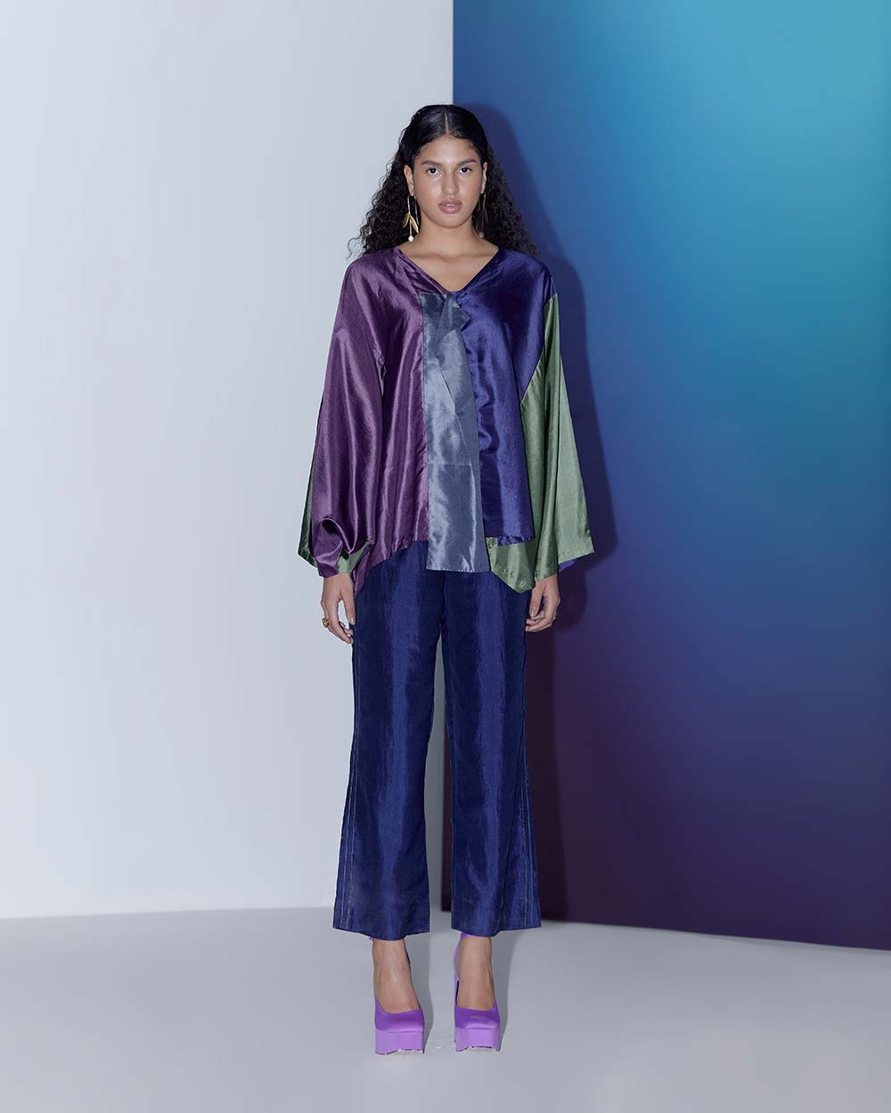 Dusk Color Block Cape