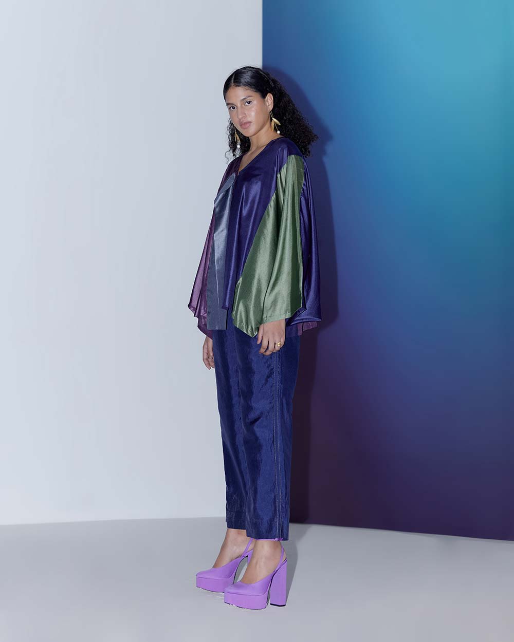 Dusk Color Block Cape