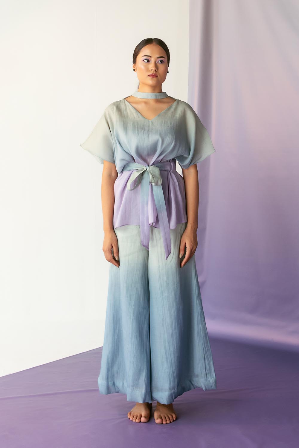 Watercolor Knotted Top