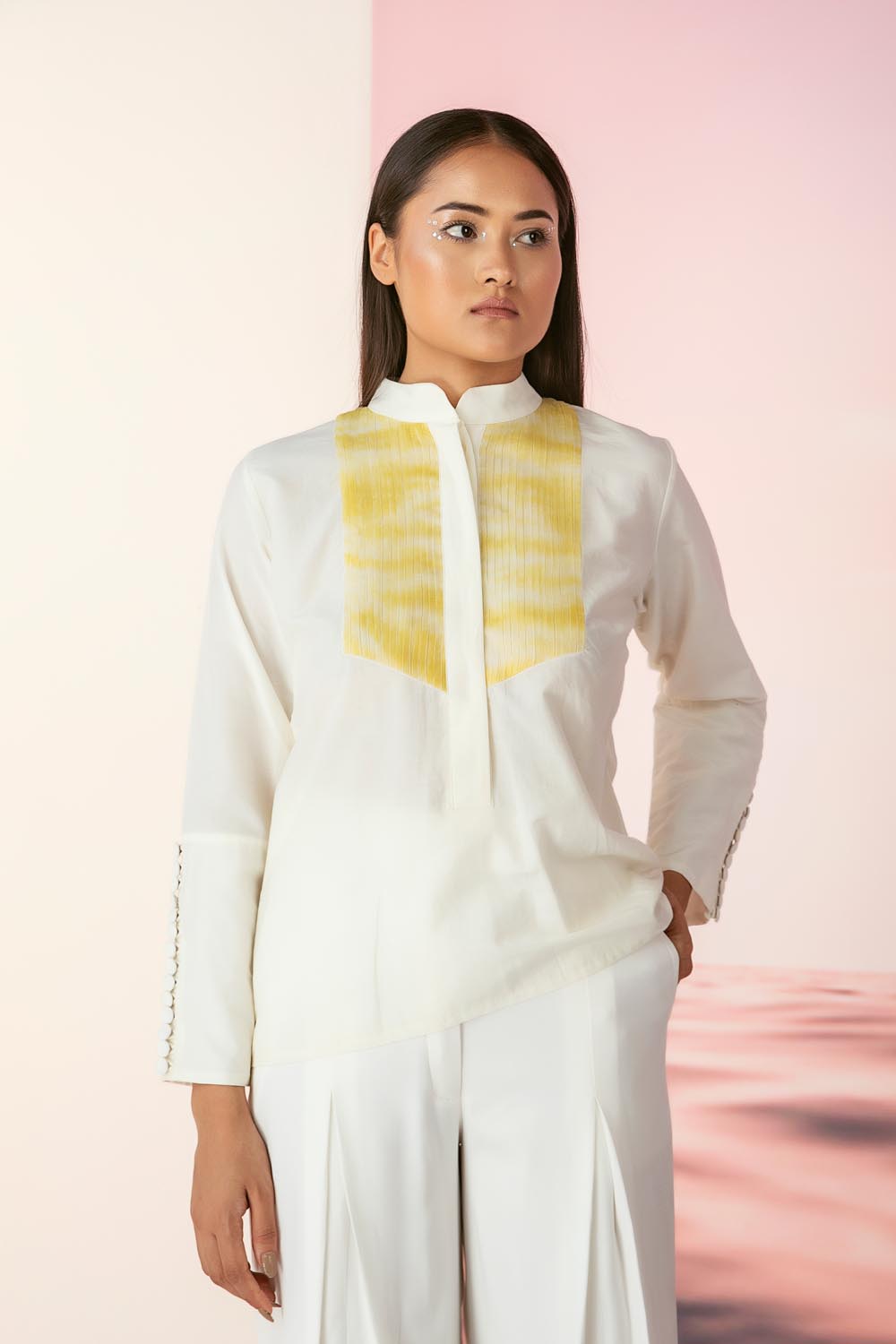 Tie-dye Panelled Shirt