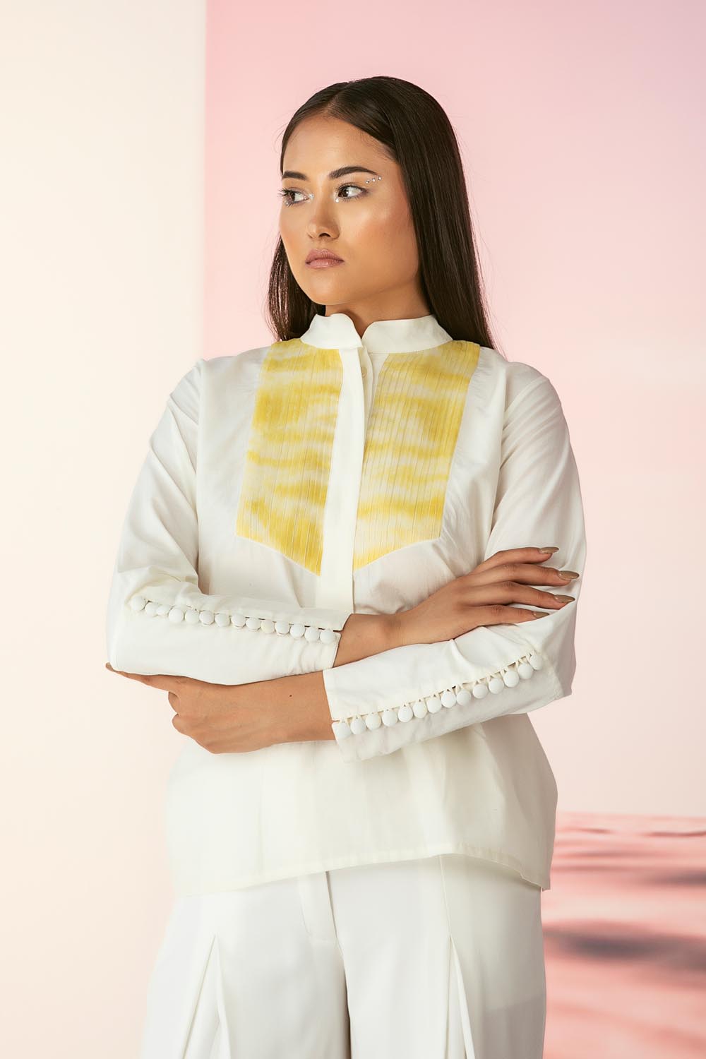 Tie-dye Panelled Shirt