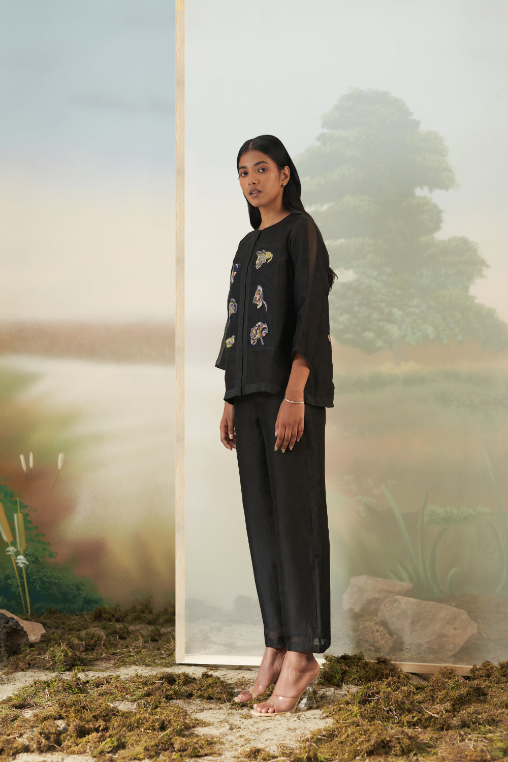 Black Organza Trouser