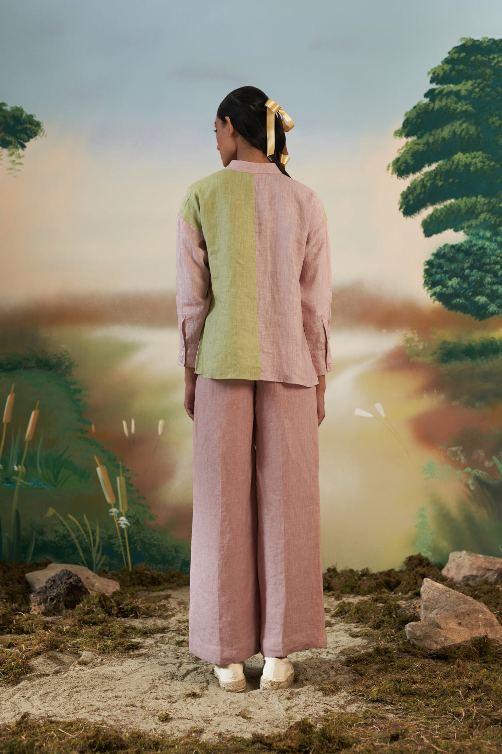 Dusk Pink Linen Trousers