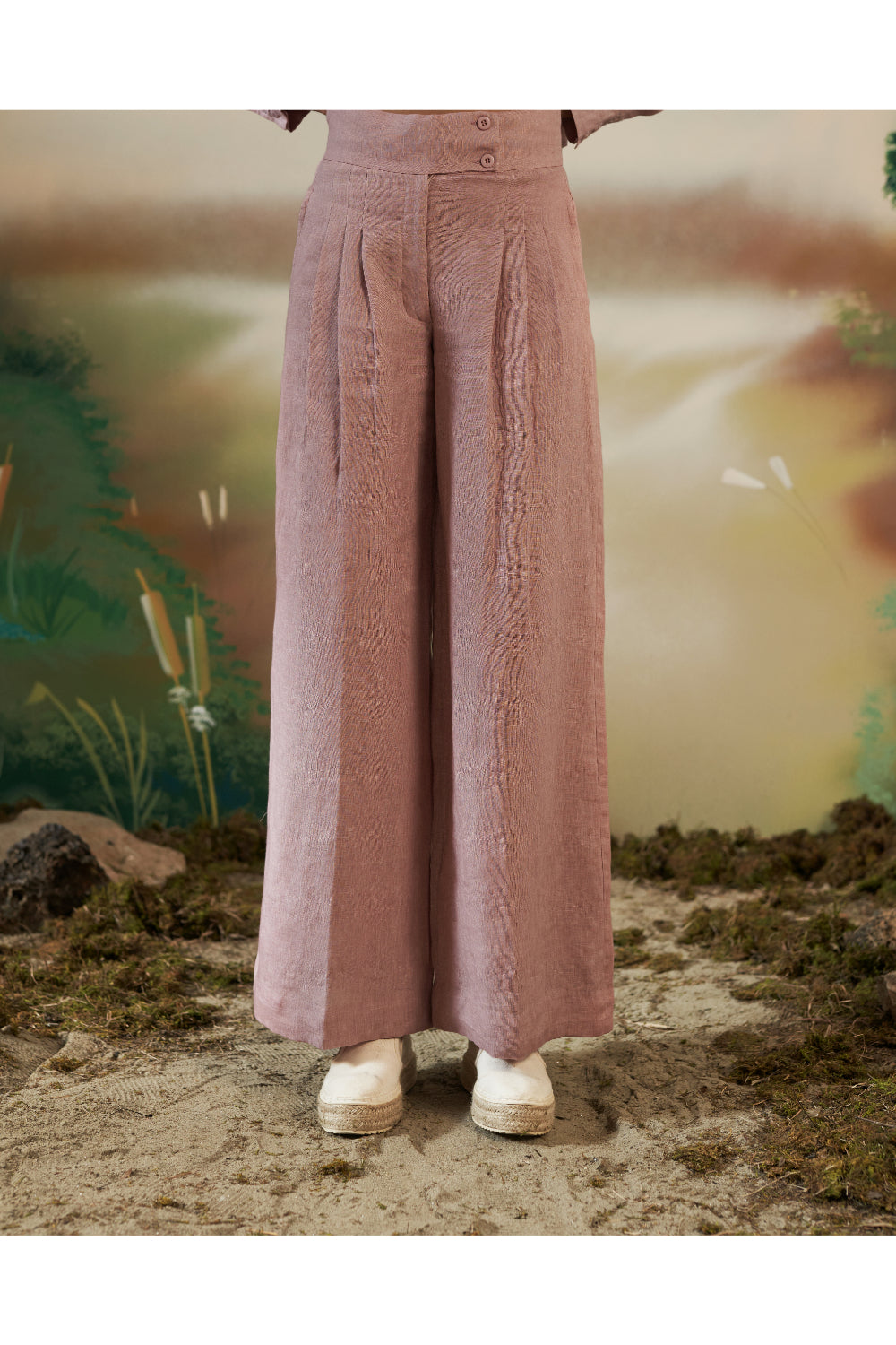 Dusk Pink Linen Trousers