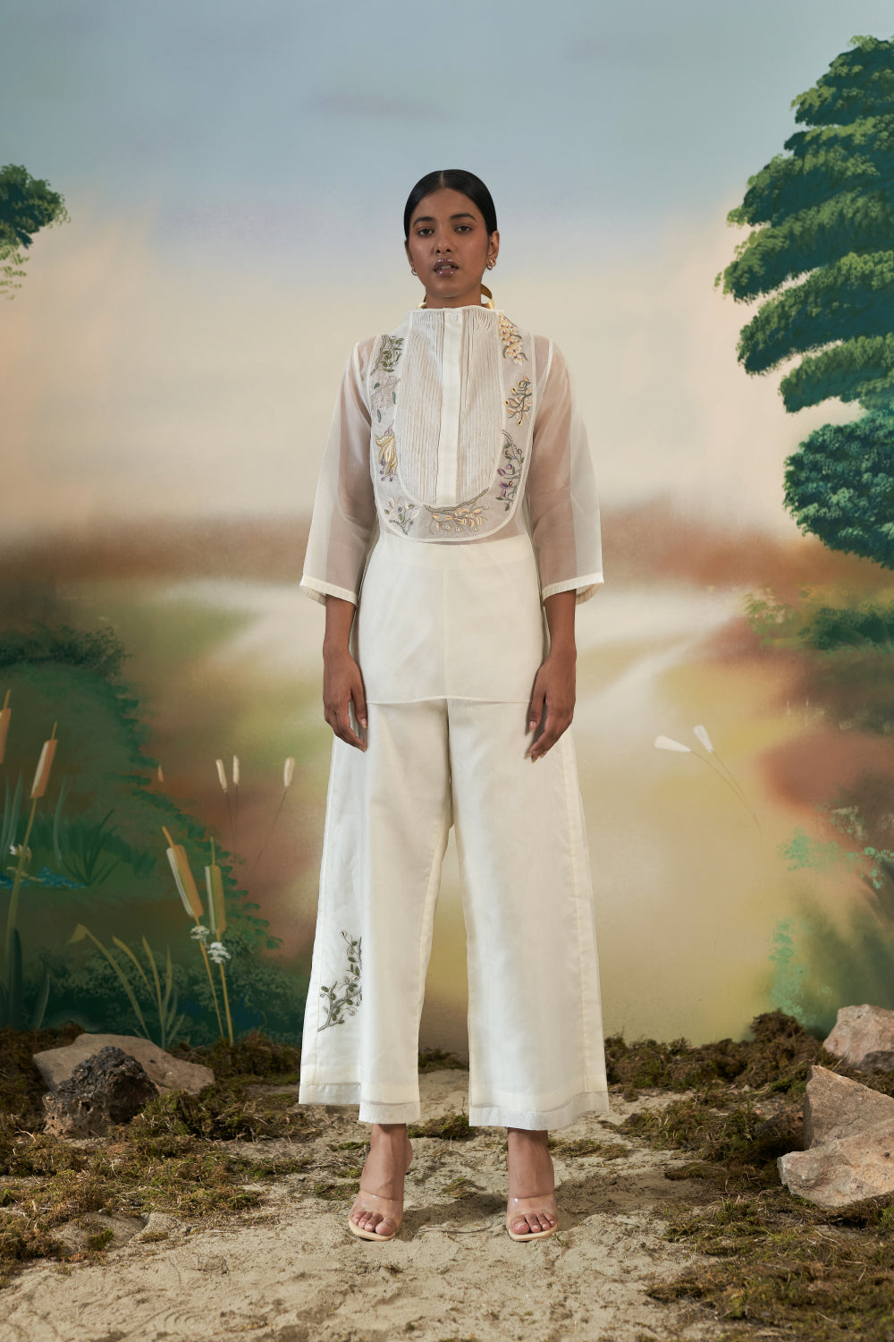 Wildflower Pants- White