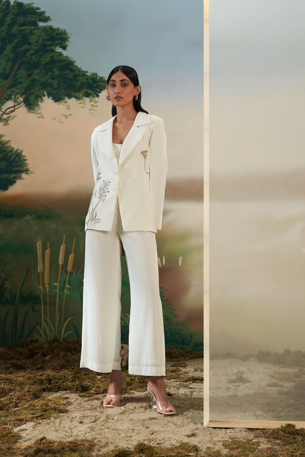 Straight Fit Trouser- White