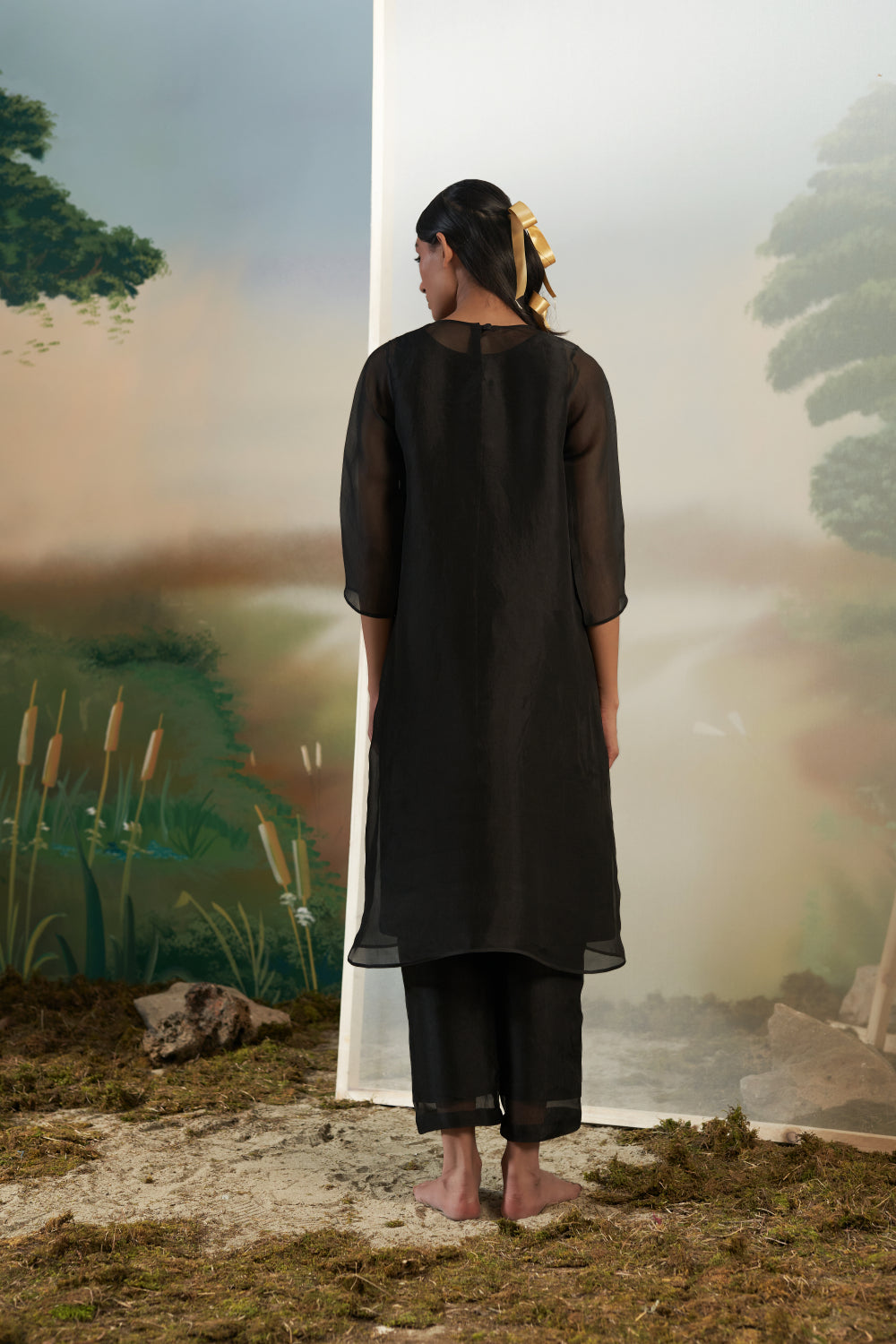 Tuberose Kurta Set - Black