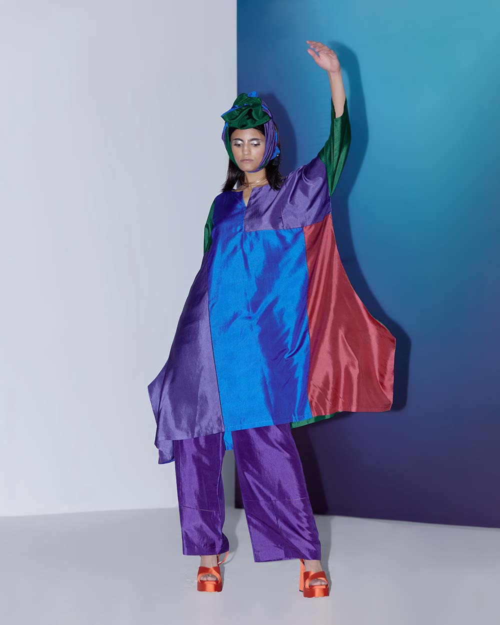 Colour Block Oversized Kurta