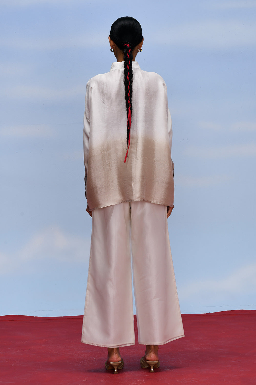 WIDE LEGGED ORGANZA TROUSERS