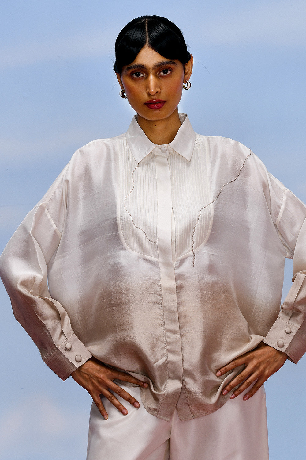 WIDE LEGGED ORGANZA TROUSERS