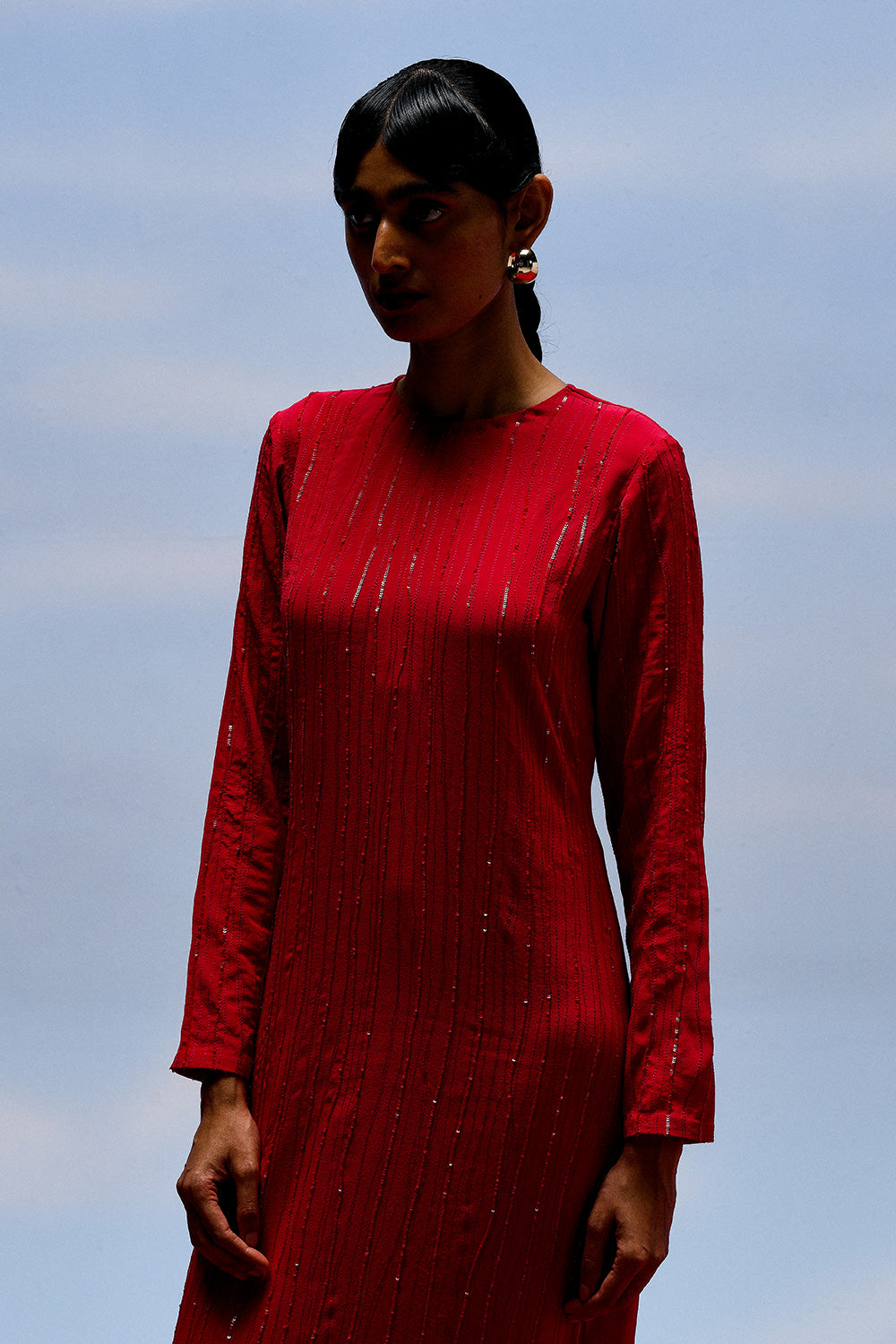 HARMONY DRESS - CRIMSON