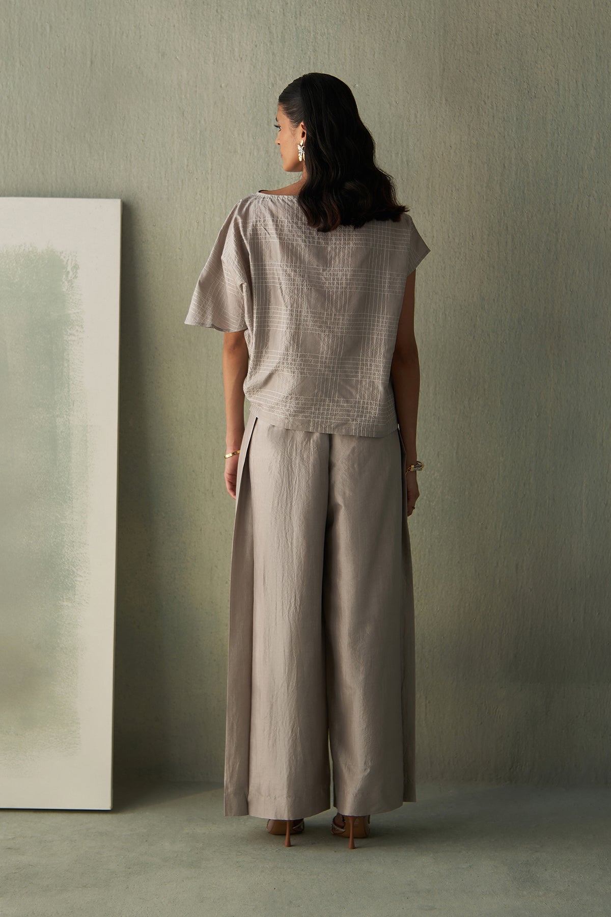 Steel Grey Silk Co-Ords