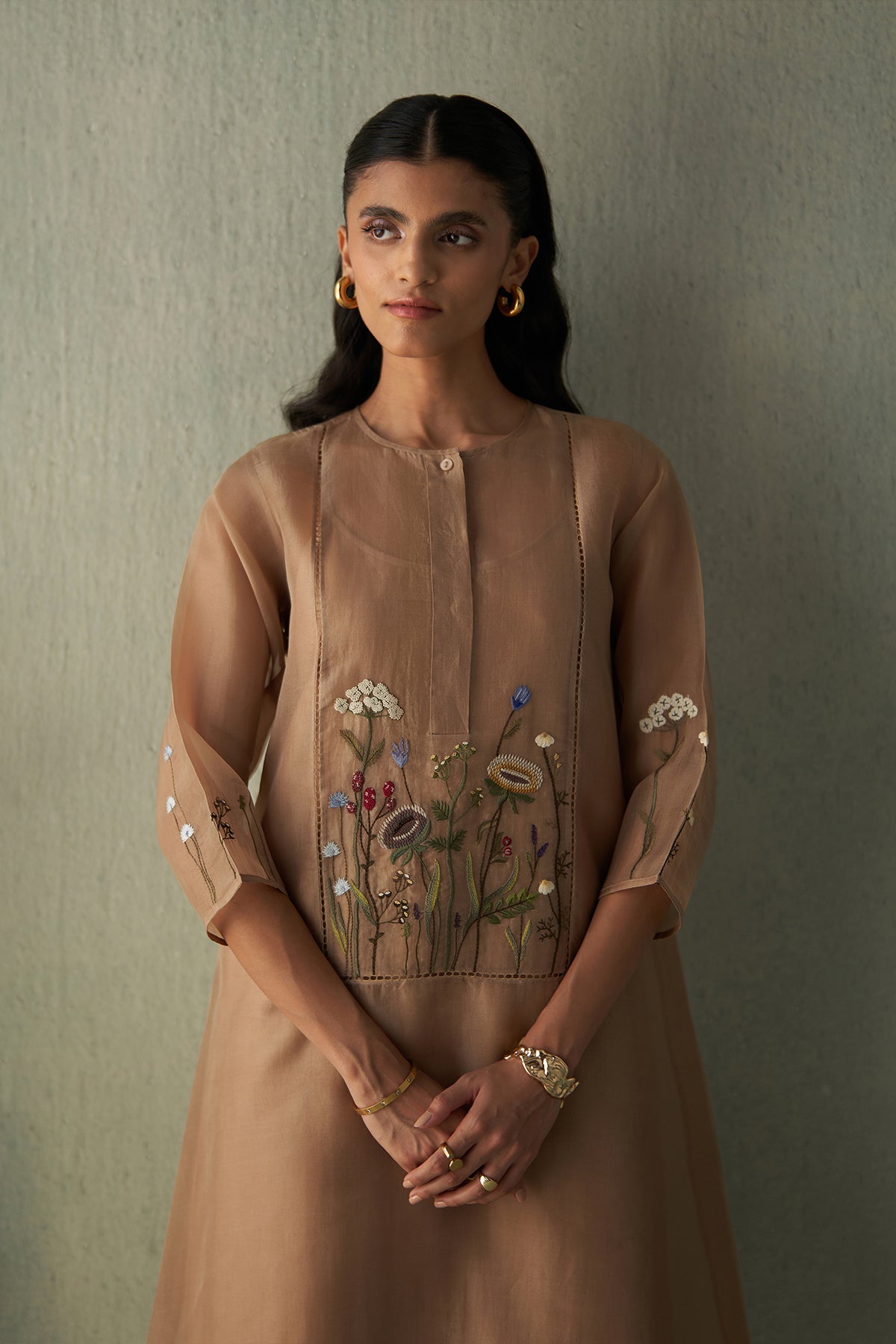 Garden Kurta Set Beige