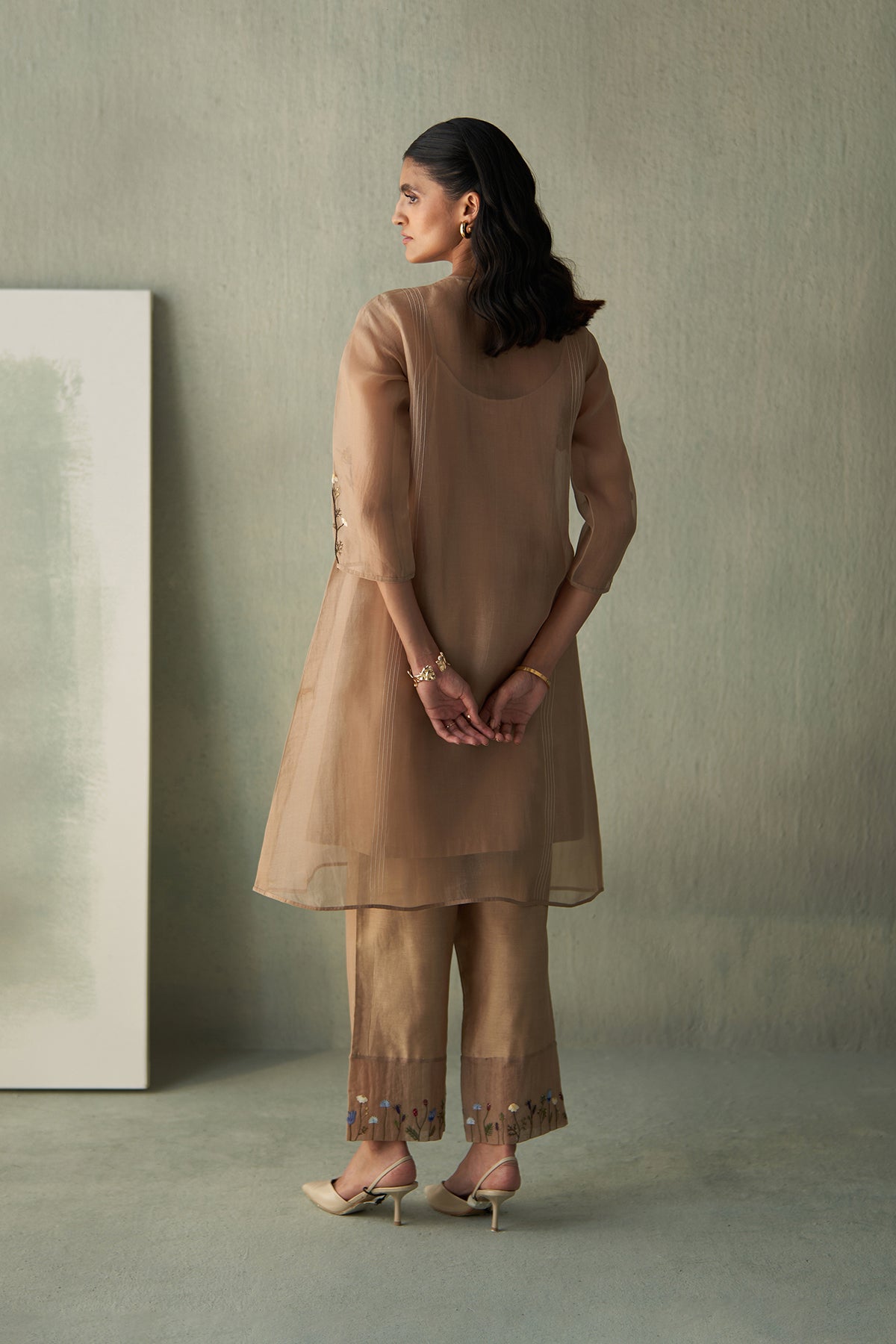 Garden Kurta Set Beige