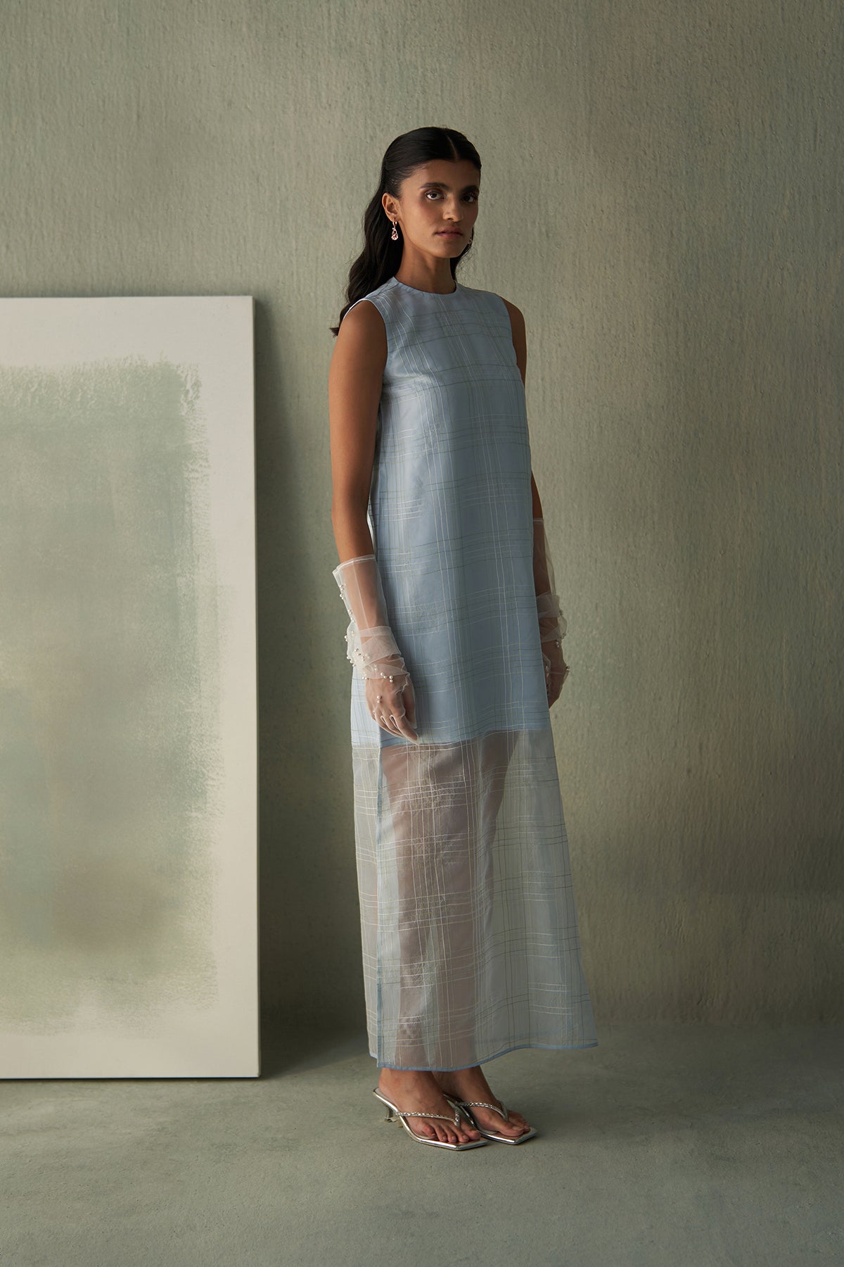 Sky Semi-Sheer Dress