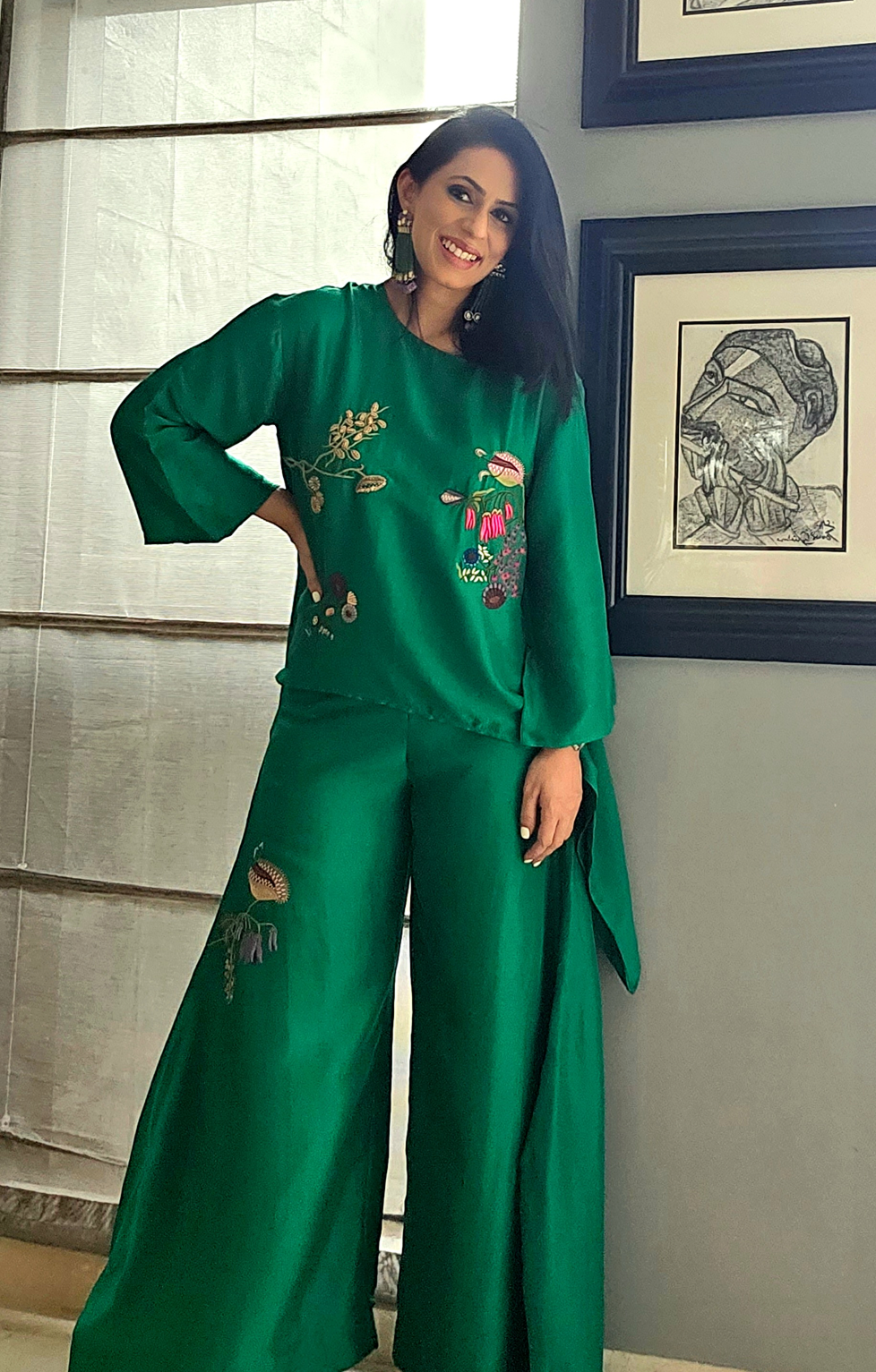Pavithra Sagar in Floret Coords - Green
