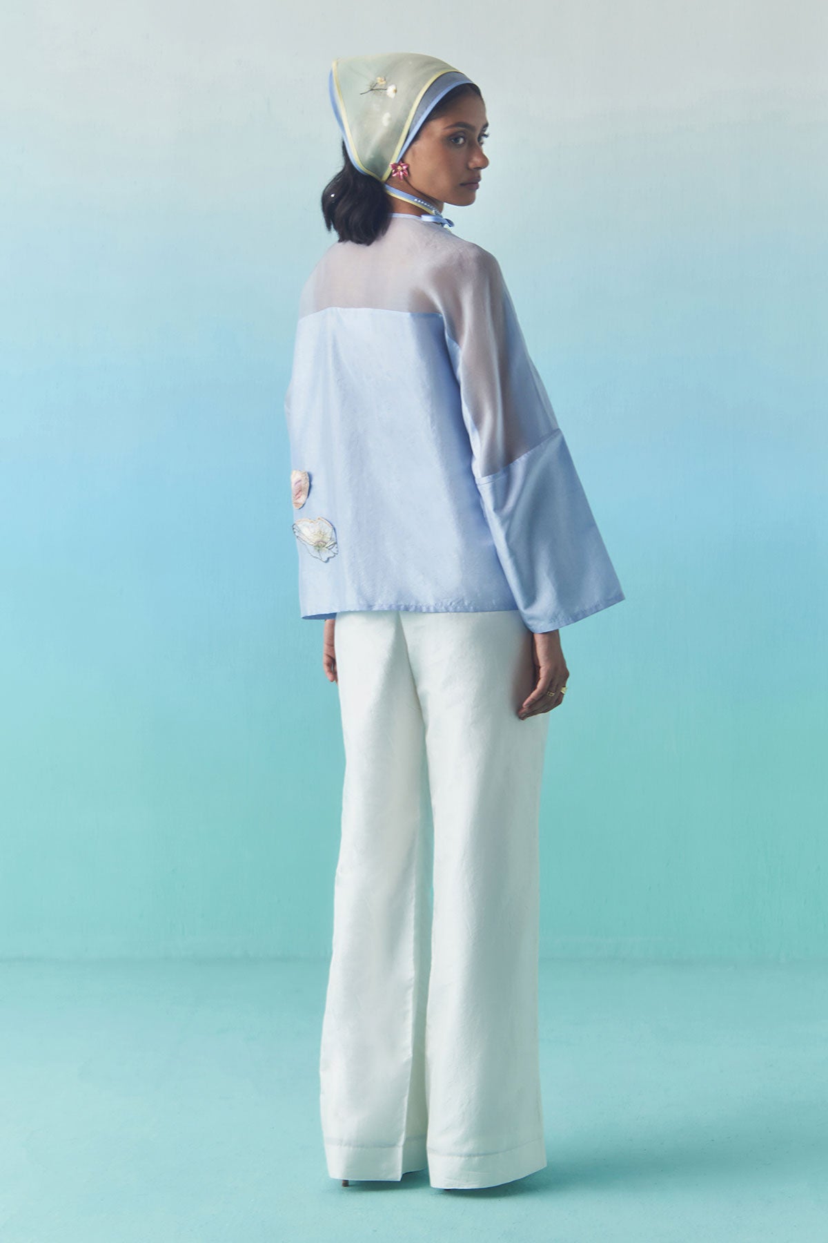 Sky Poppy Flower Top